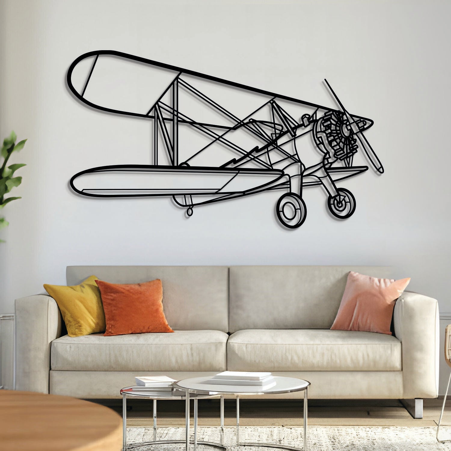 Metall-Flugzeug-Wandkunst Modell 75 - NCP0108