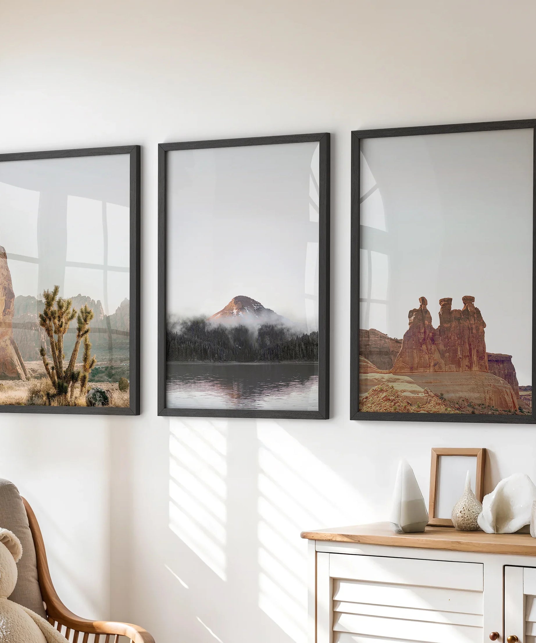 Southwest Desert Set of 3 Prints. Canyon Landscape, Red Rock