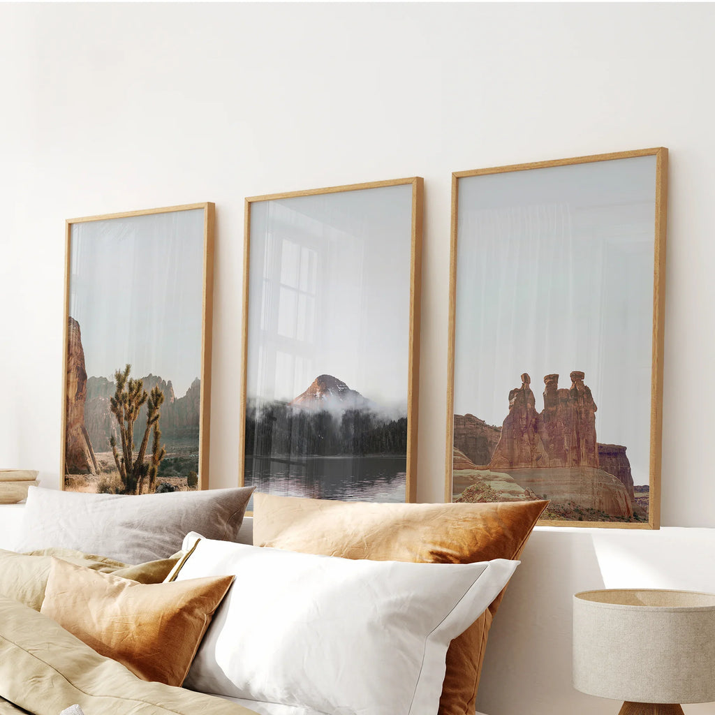 Southwest Desert Set of 3 Prints. Canyon Landscape, Red Rock