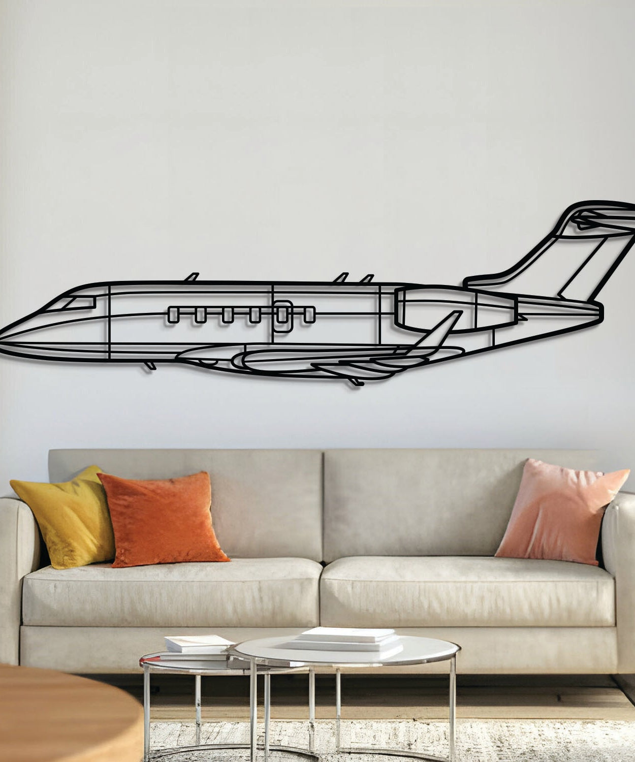 Challenger 350 Metall Wandkunst Flugzeug - NCP0045