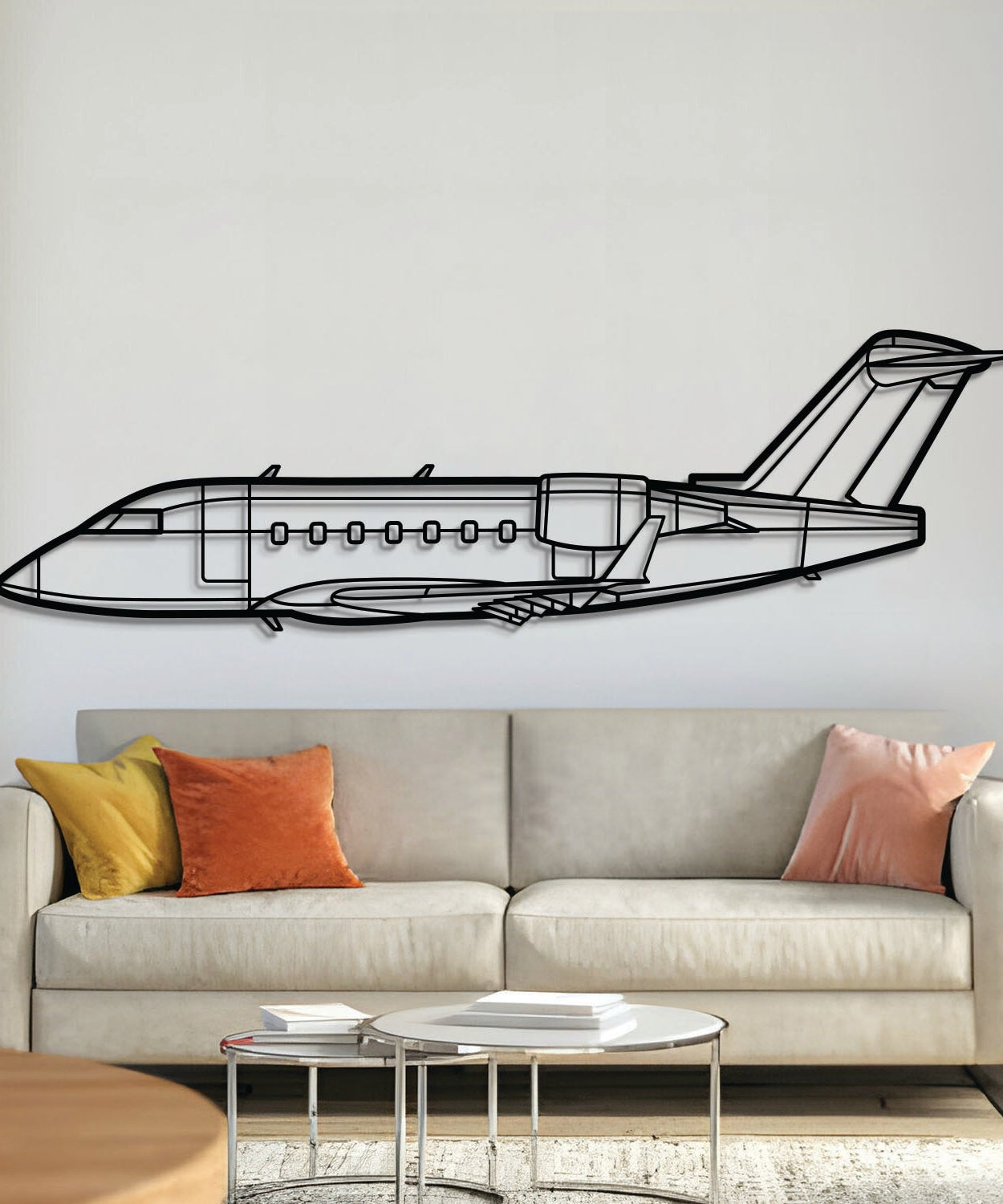 Challenger 604 Metall-Flugzeug-Wandkunst - NCP0266