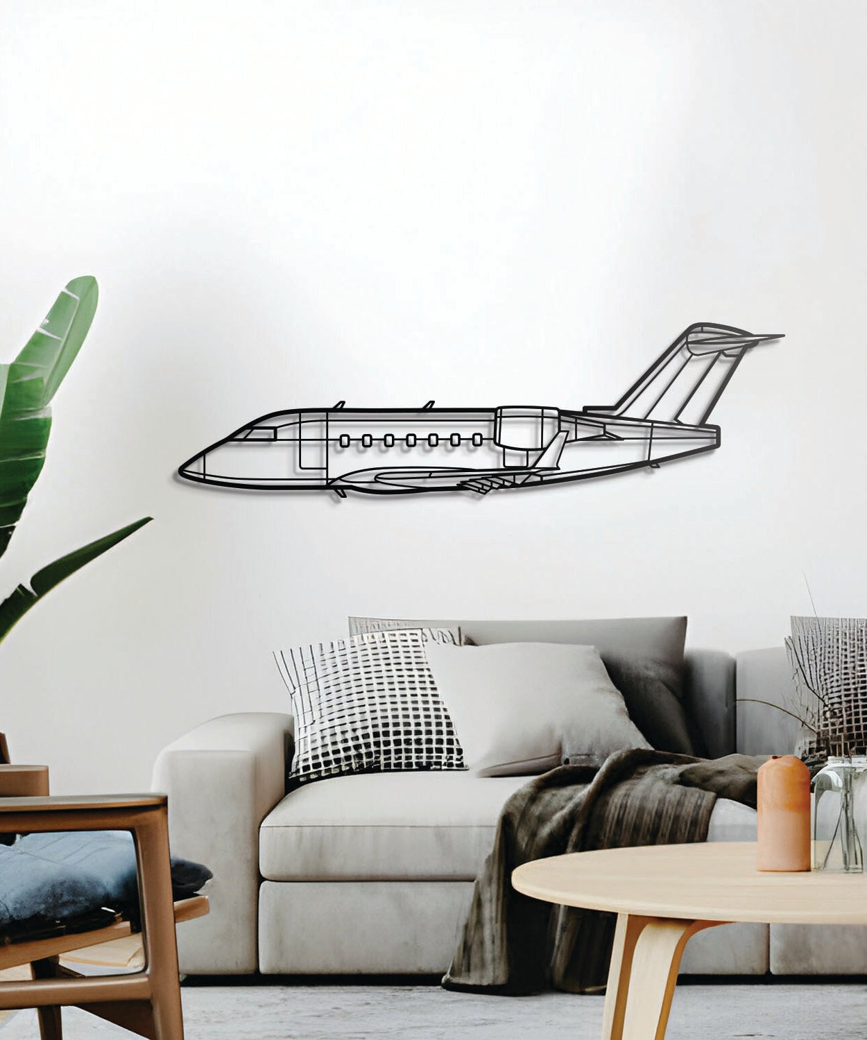 Challenger 604 Metall-Flugzeug-Wandkunst - NCP0266