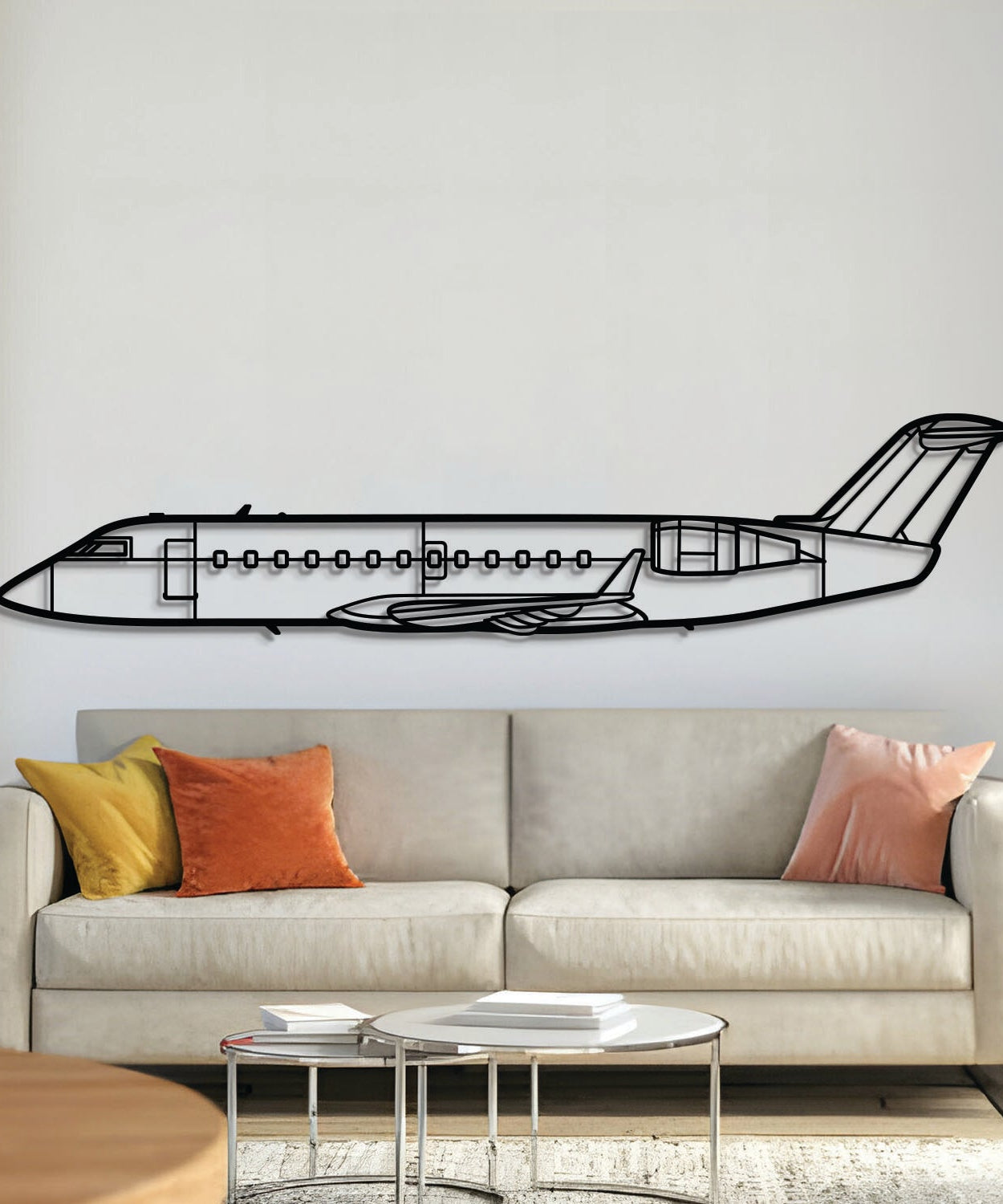 CRJ200 Metall-Flugzeug-Wandkunst - NCP0321