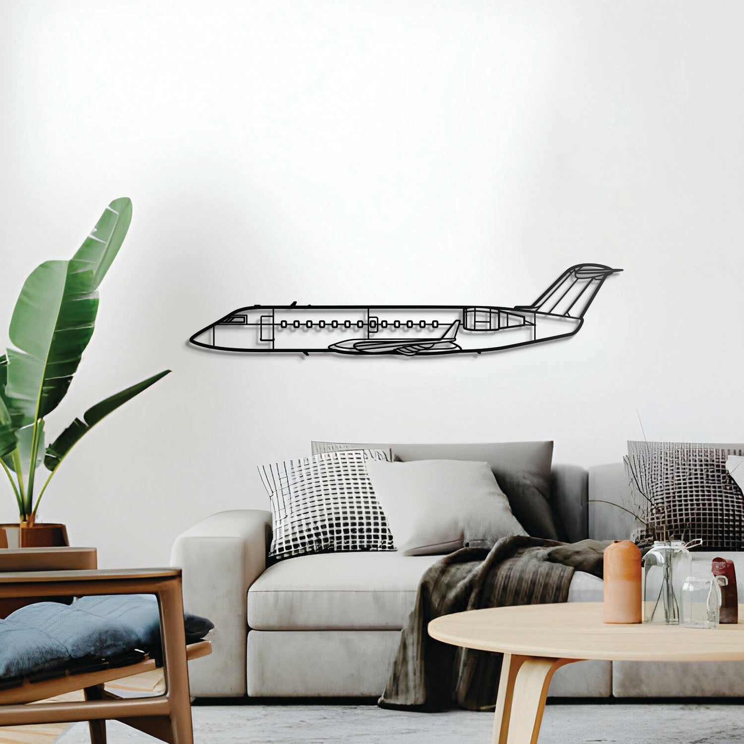 CRJ200 Metall-Flugzeug-Wandkunst - NCP0321