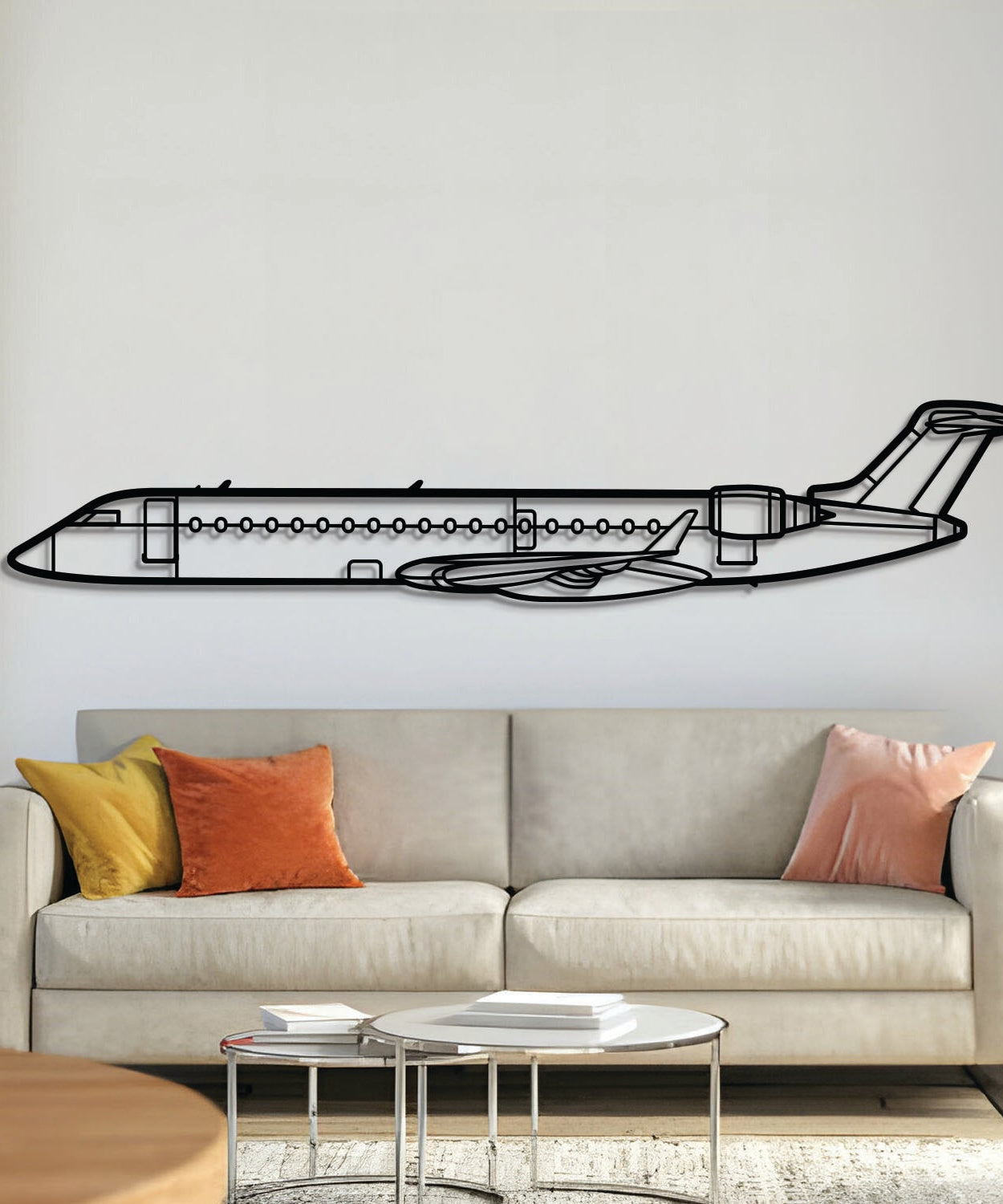 CRJ700 Metallflugzeug-Wandkunst - NCP0218