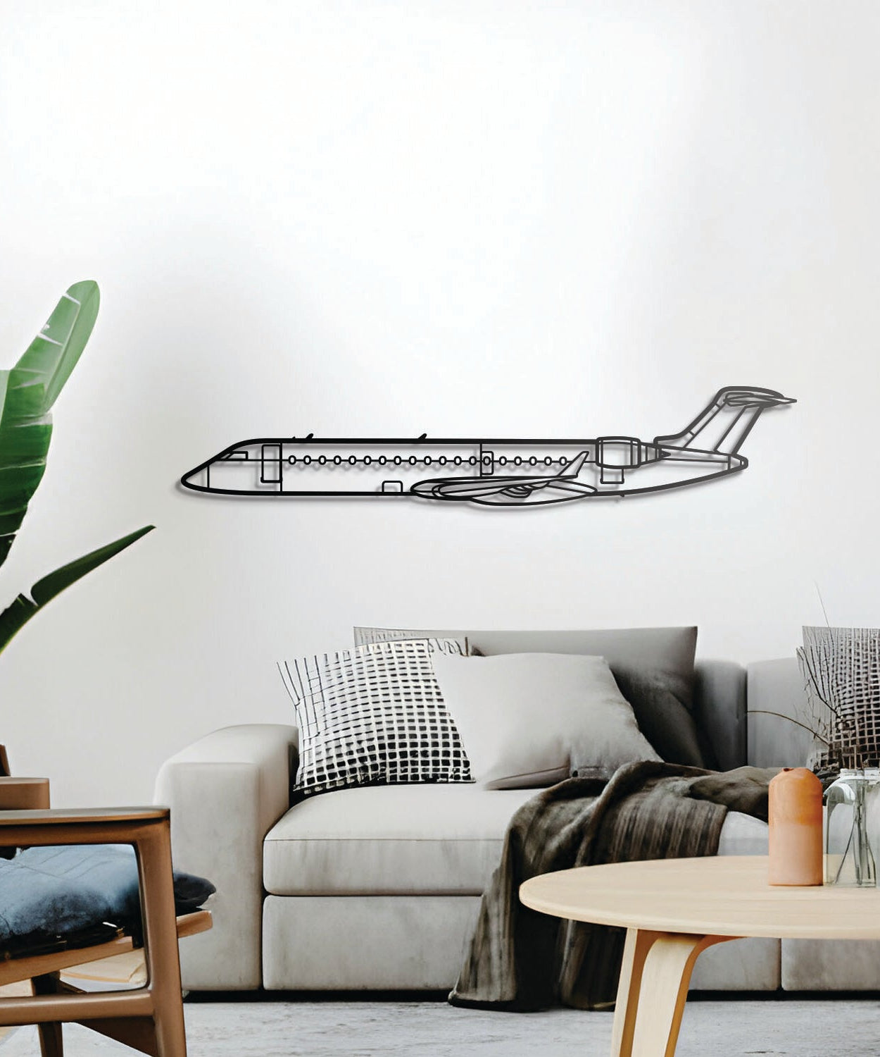 CRJ700 Metallflugzeug-Wandkunst - NCP0218