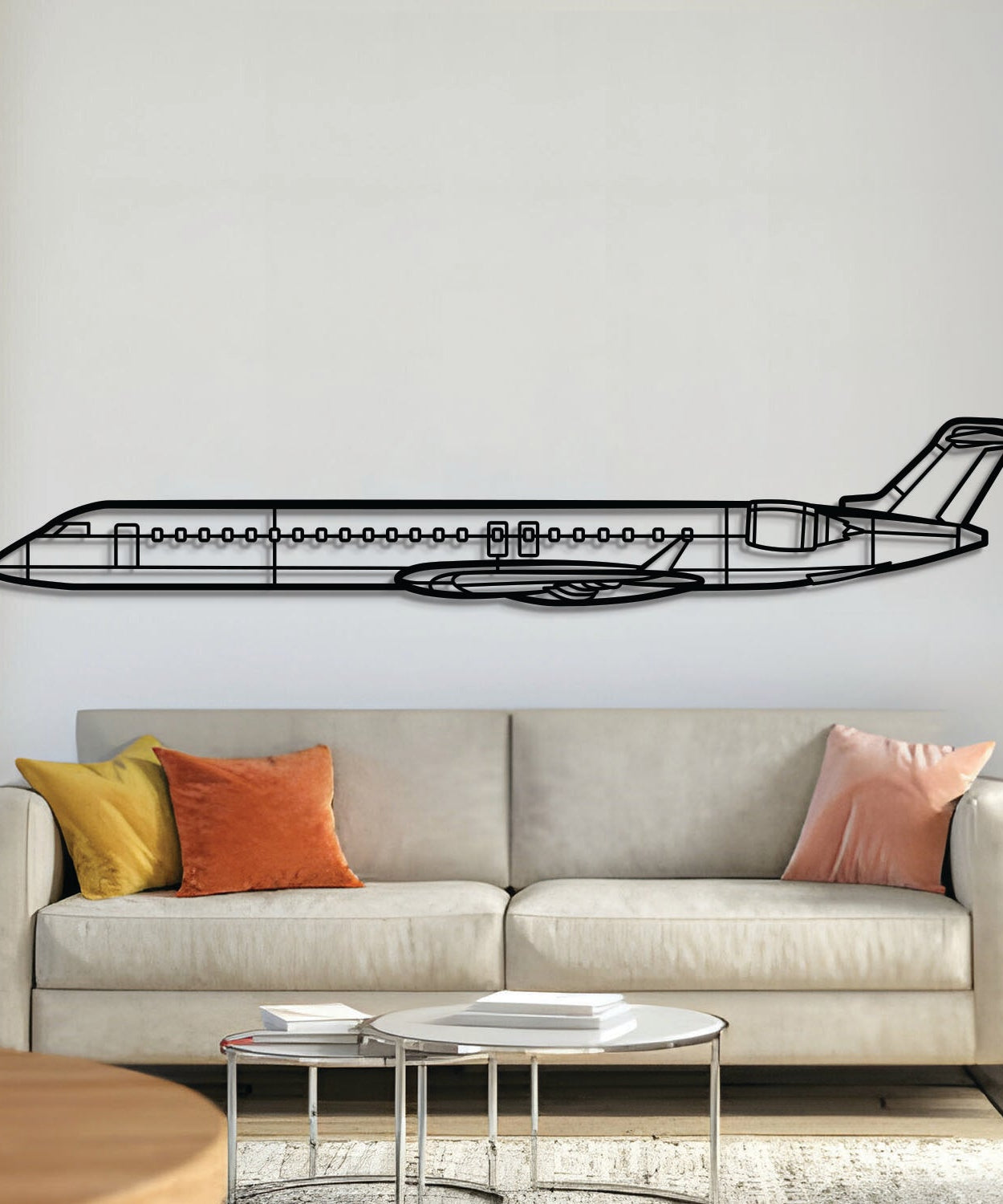 CRJ900 Metallflugzeug Wandkunst - NCP0054
