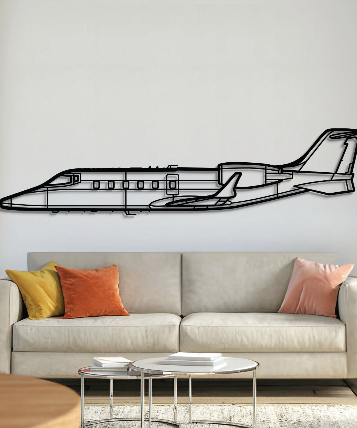 Learjet 60 Metallflugzeug-Wandkunst - NCP0103