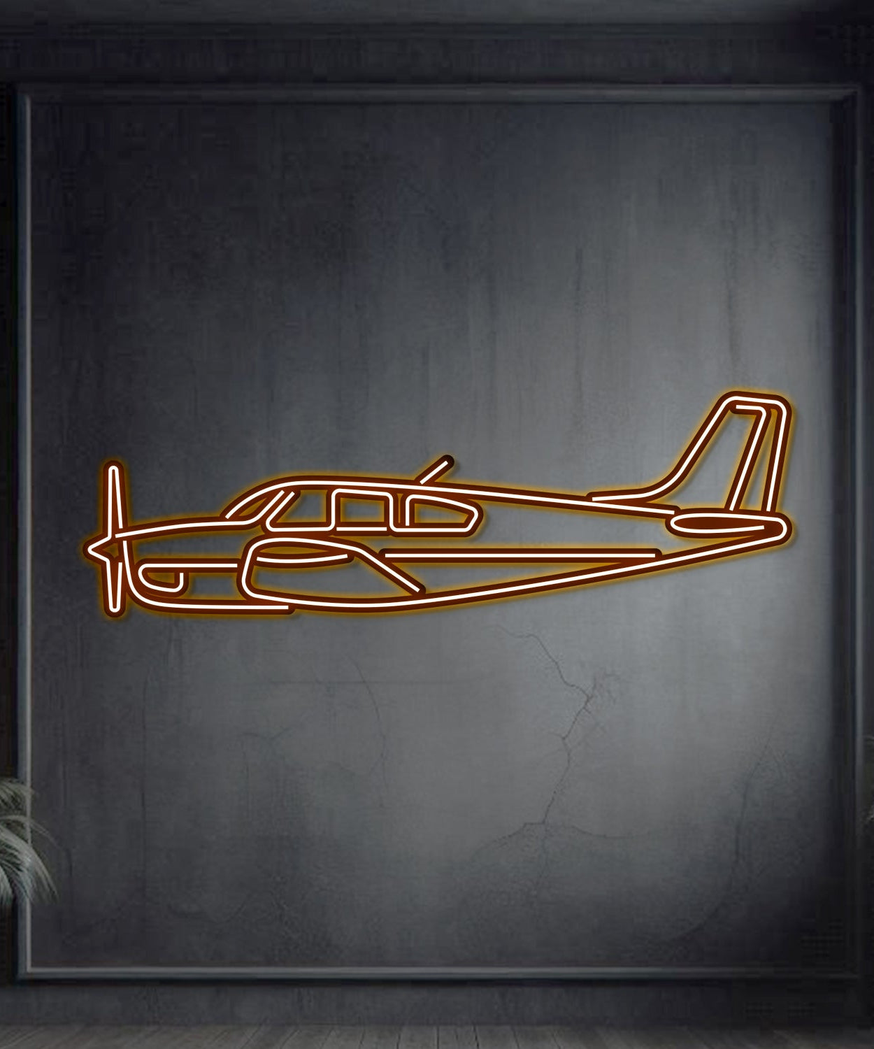 Bonanza F33A Metall-Neon-Wandkunst – NCN0017