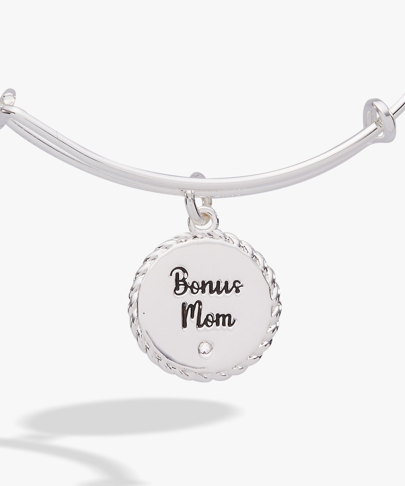 Bonus Mom 'Family Isn't Only Blessed By Name' Charm Bangle