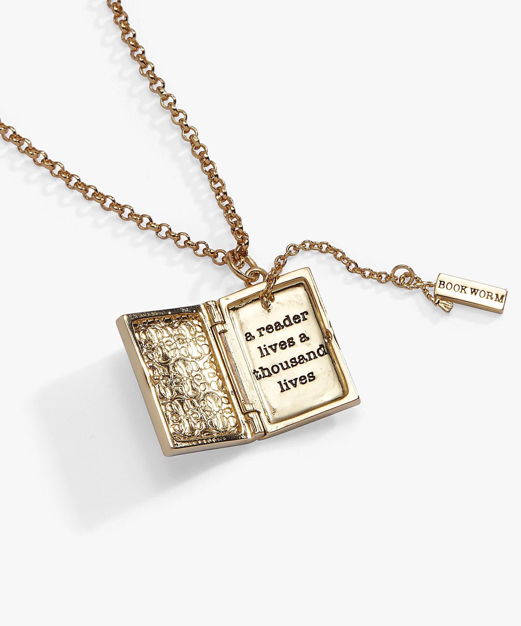 'A Reader Lives A Thousand Lives' Book Club Locket Pendant