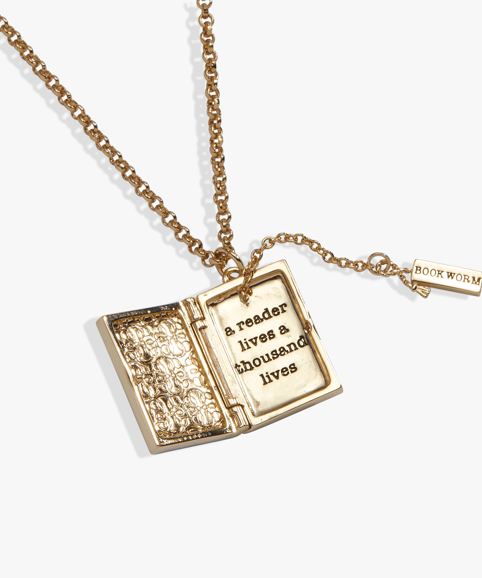 'A Reader Lives A Thousand Lives' Book Club Locket Pendant