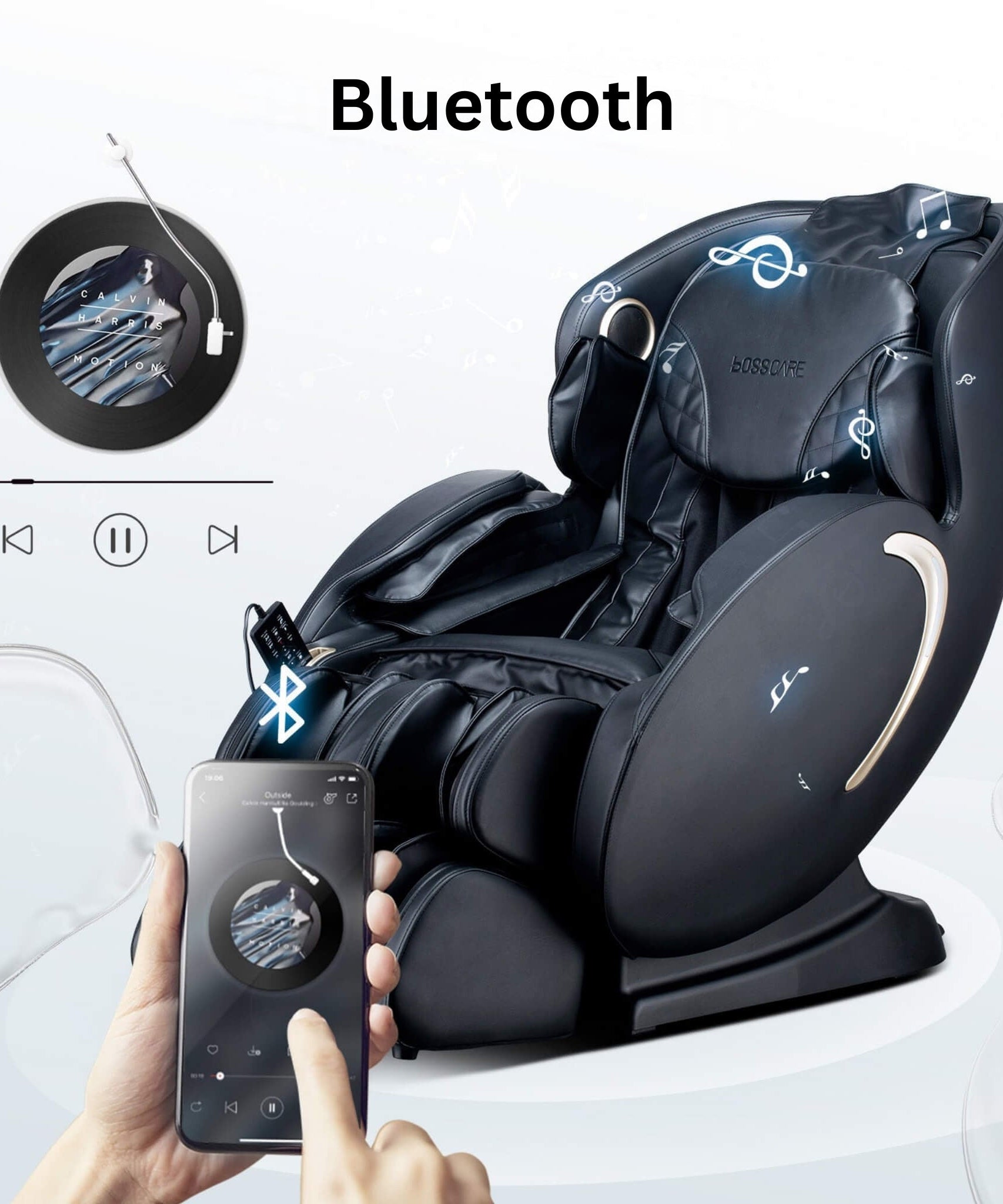 Bosscare Full Body 3D Zero Gravity Shiatsu Recliner Massage Chair With App (SAK32840)