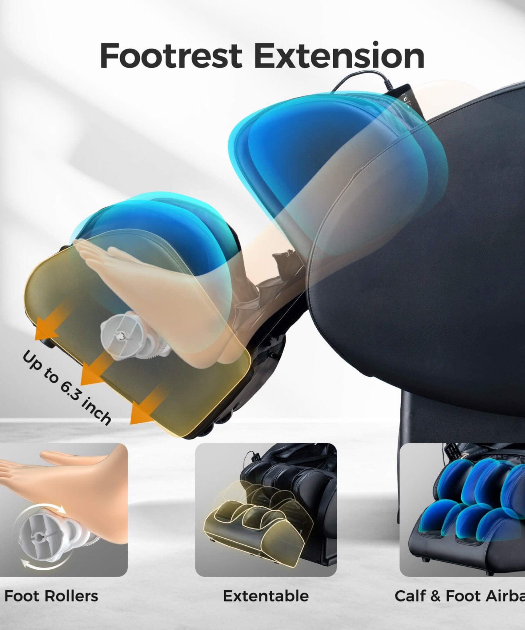 Bosscare Full Body 3D Zero Gravity Shiatsu Recliner Massage Chair With App (SAK32840)