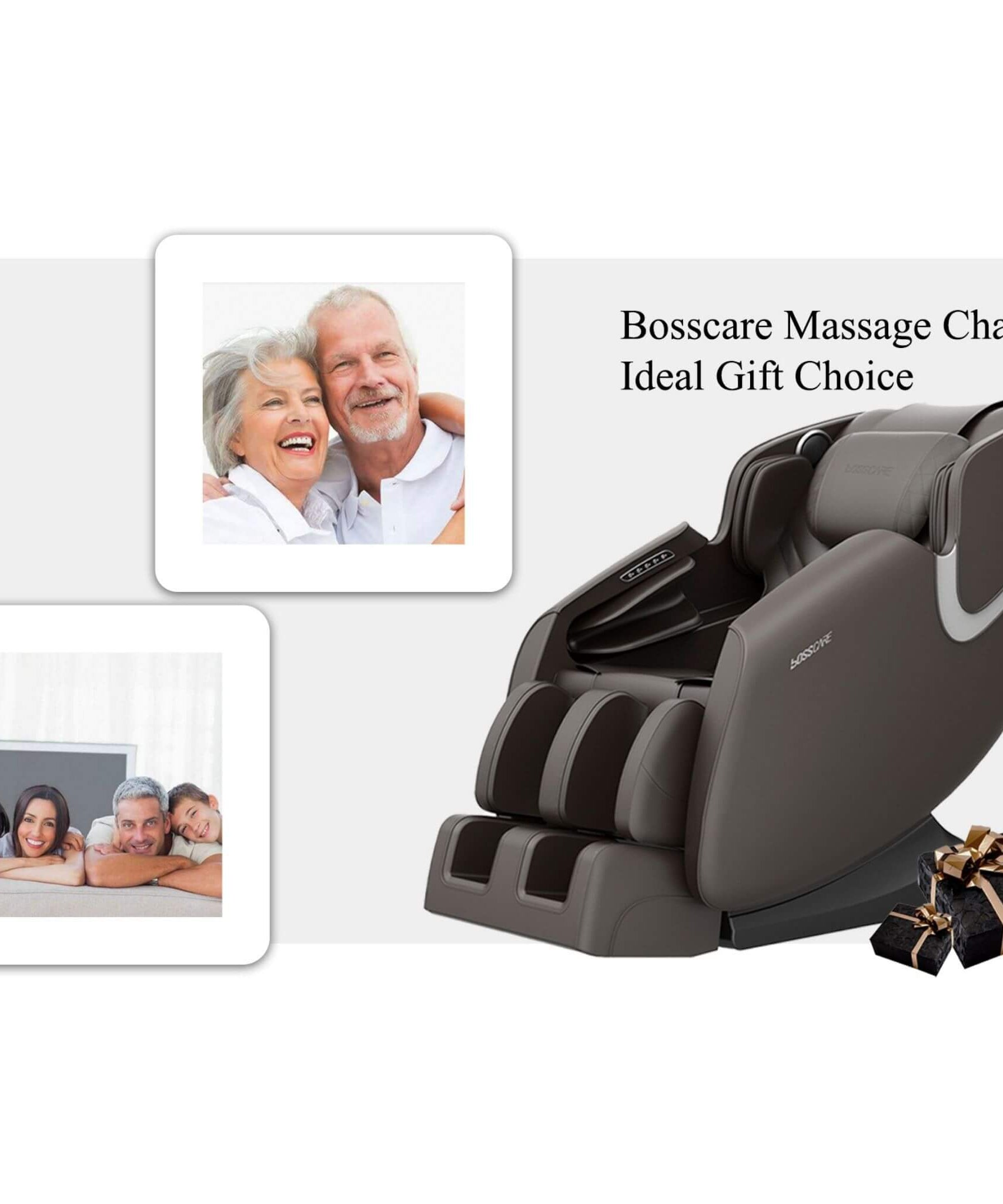Bosscare Full-Body Zero-Gravity Leather Massage Chair With Zero Gravity And Bluetooth [GR8012] (SAK12074)