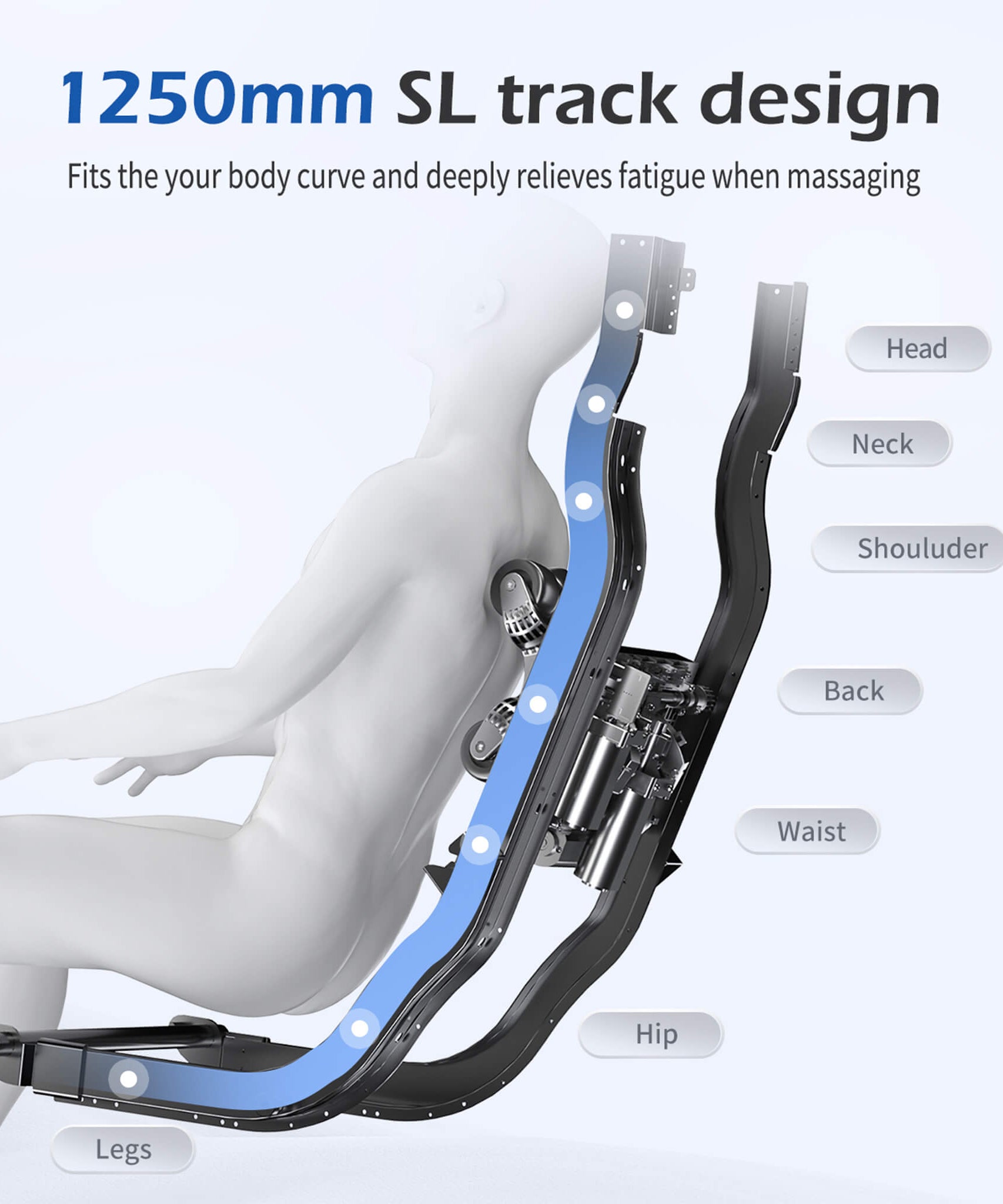 Bosscare Premium Full Body Zero Gravity Massage Chair With Ai Voice And App Control, Gray (SAK35970)