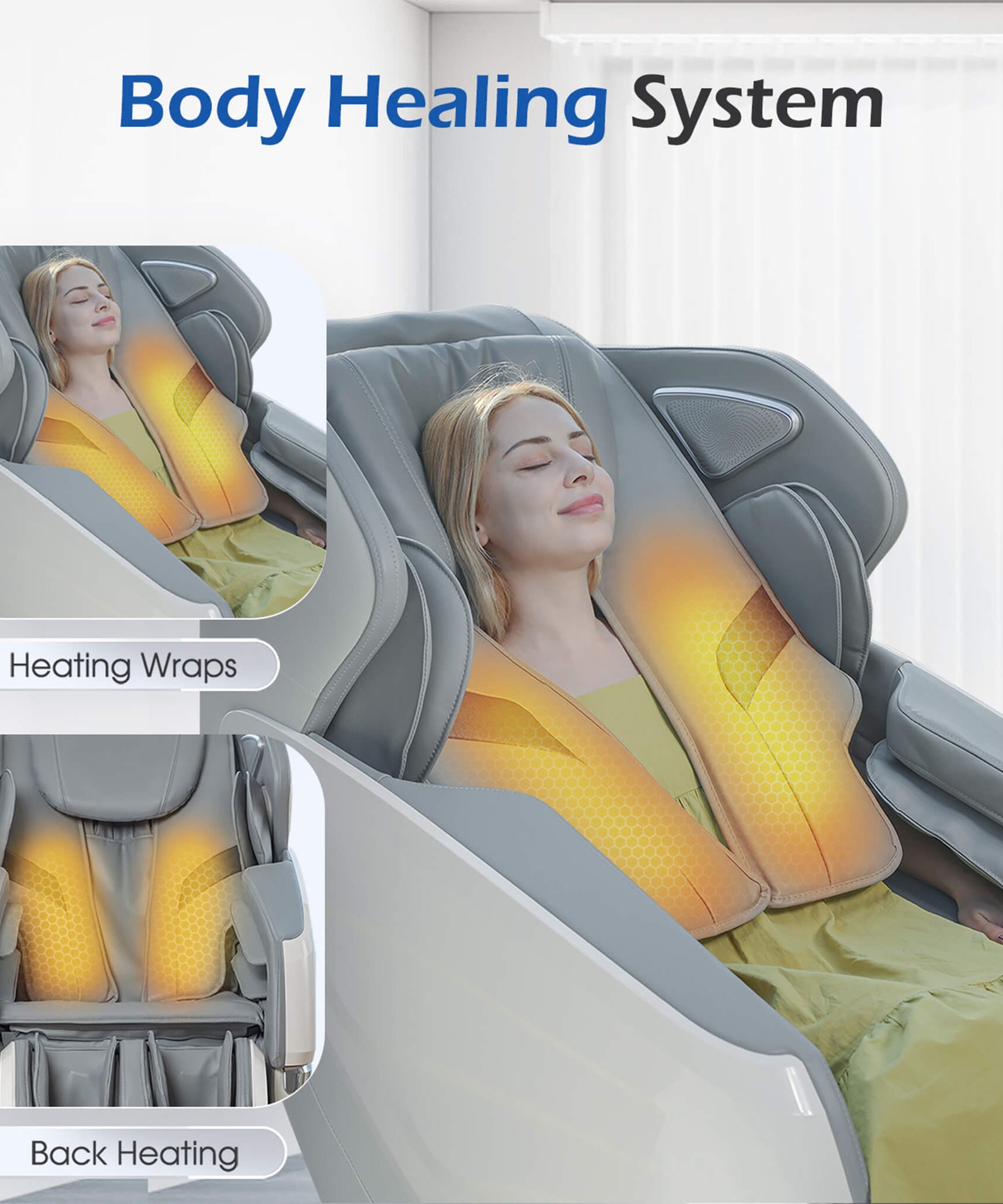 Bosscare Premium Full Body Zero Gravity Massage Chair With Ai Voice And App Control, Gray (SAK35970)