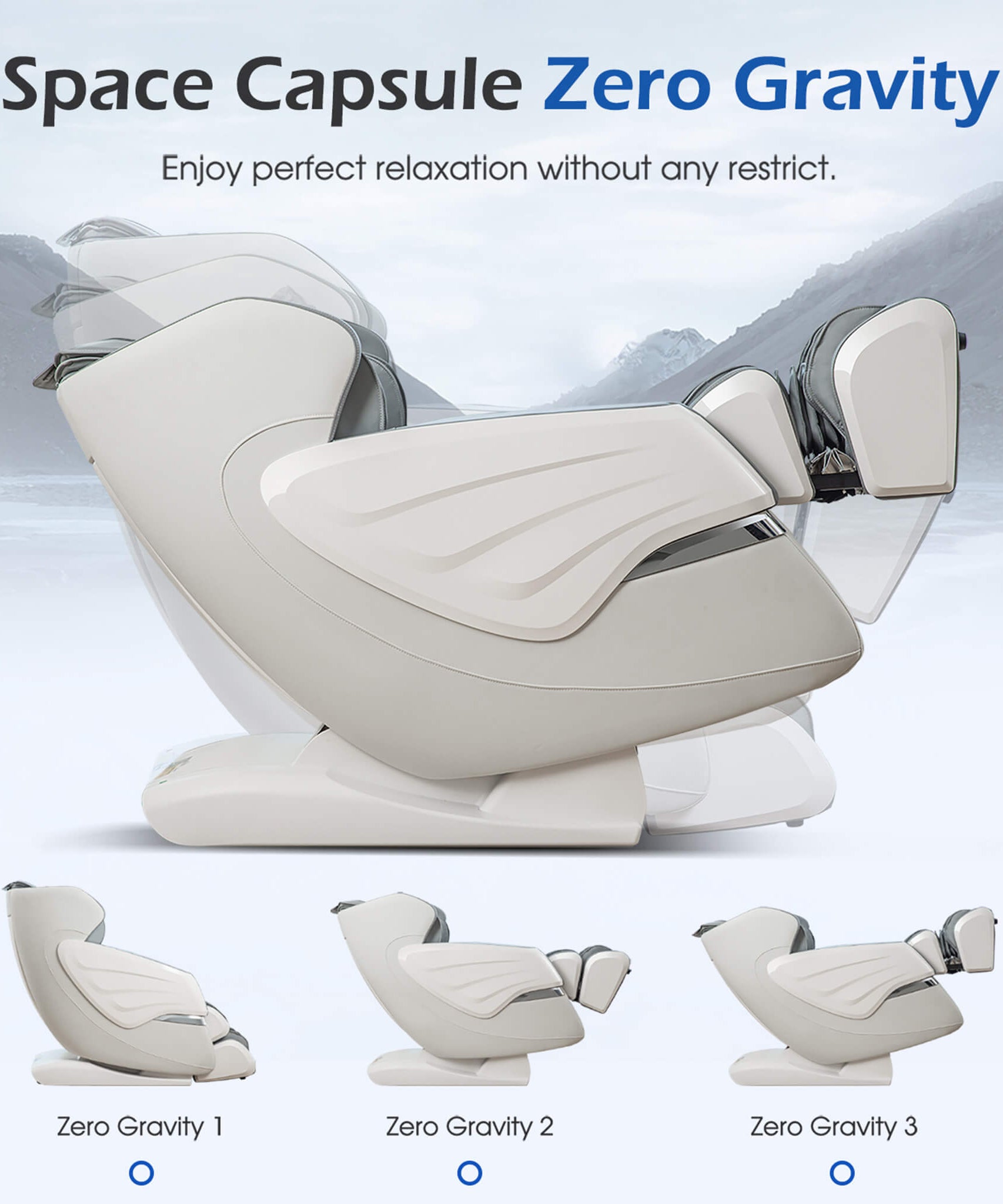 Bosscare Premium Full Body Zero Gravity Massage Chair With Ai Voice And App Control, Gray (SAK35970)