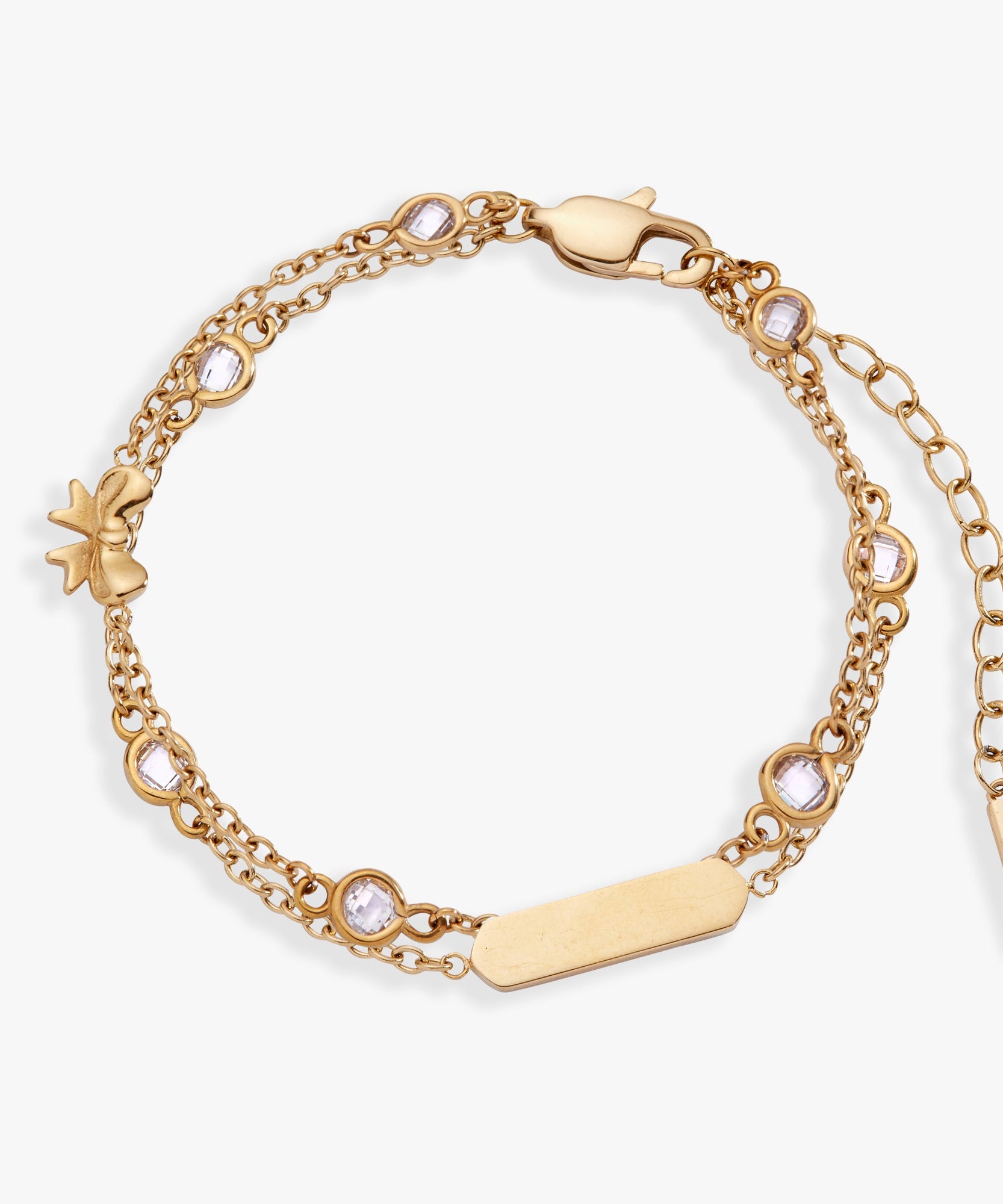 Bow Chain Double Strand Bracelet