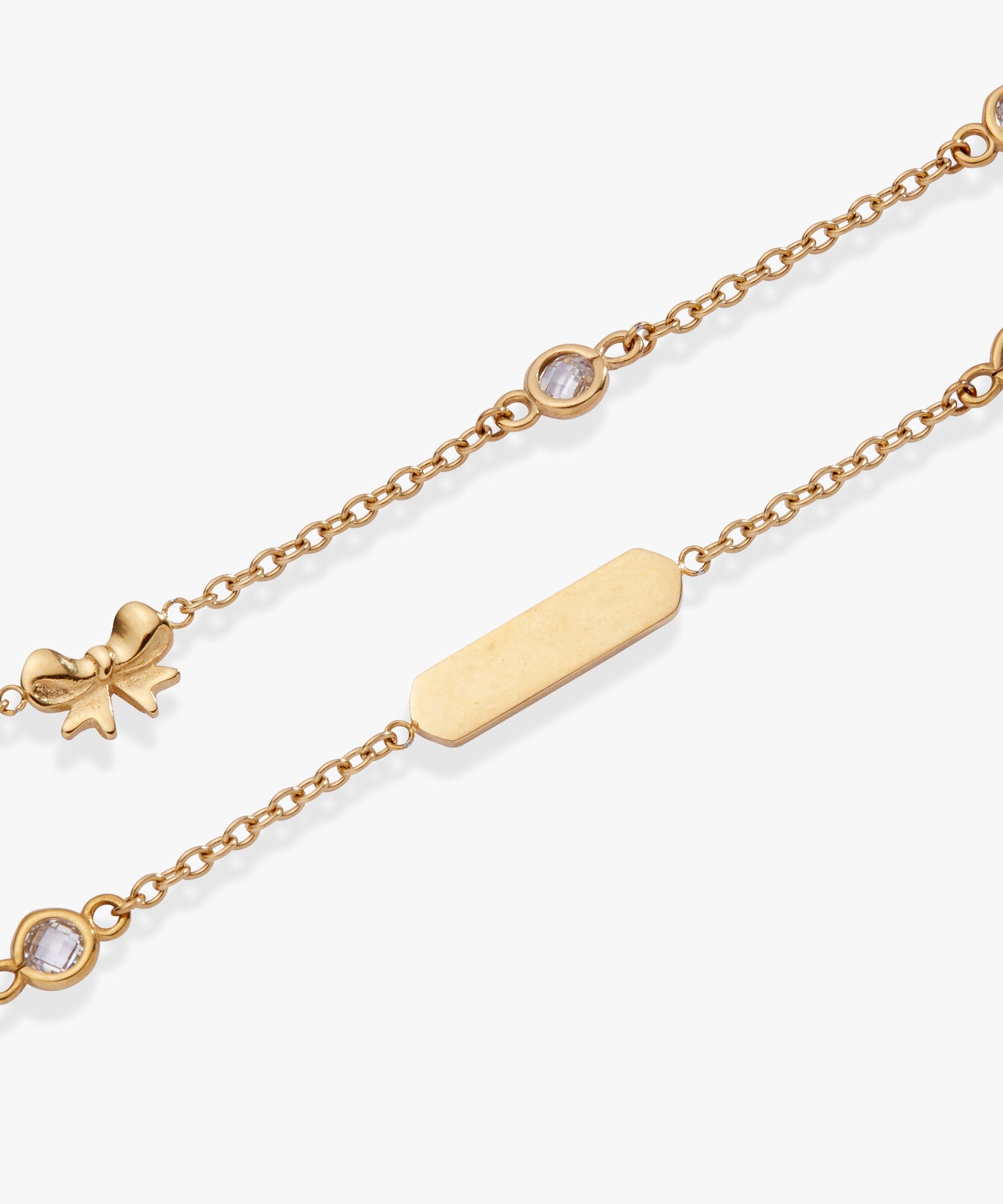Bow Chain Double Strand Bracelet