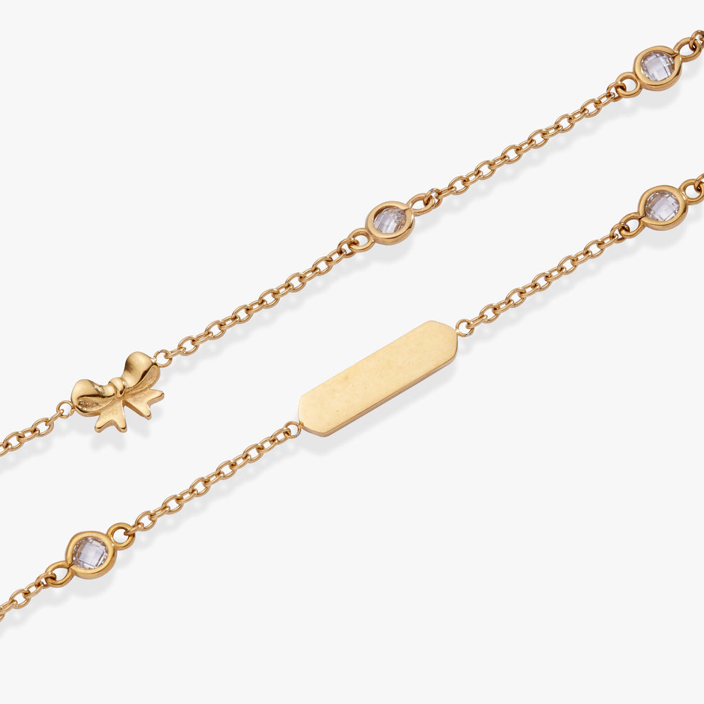 Bow Chain Double Strand Bracelet