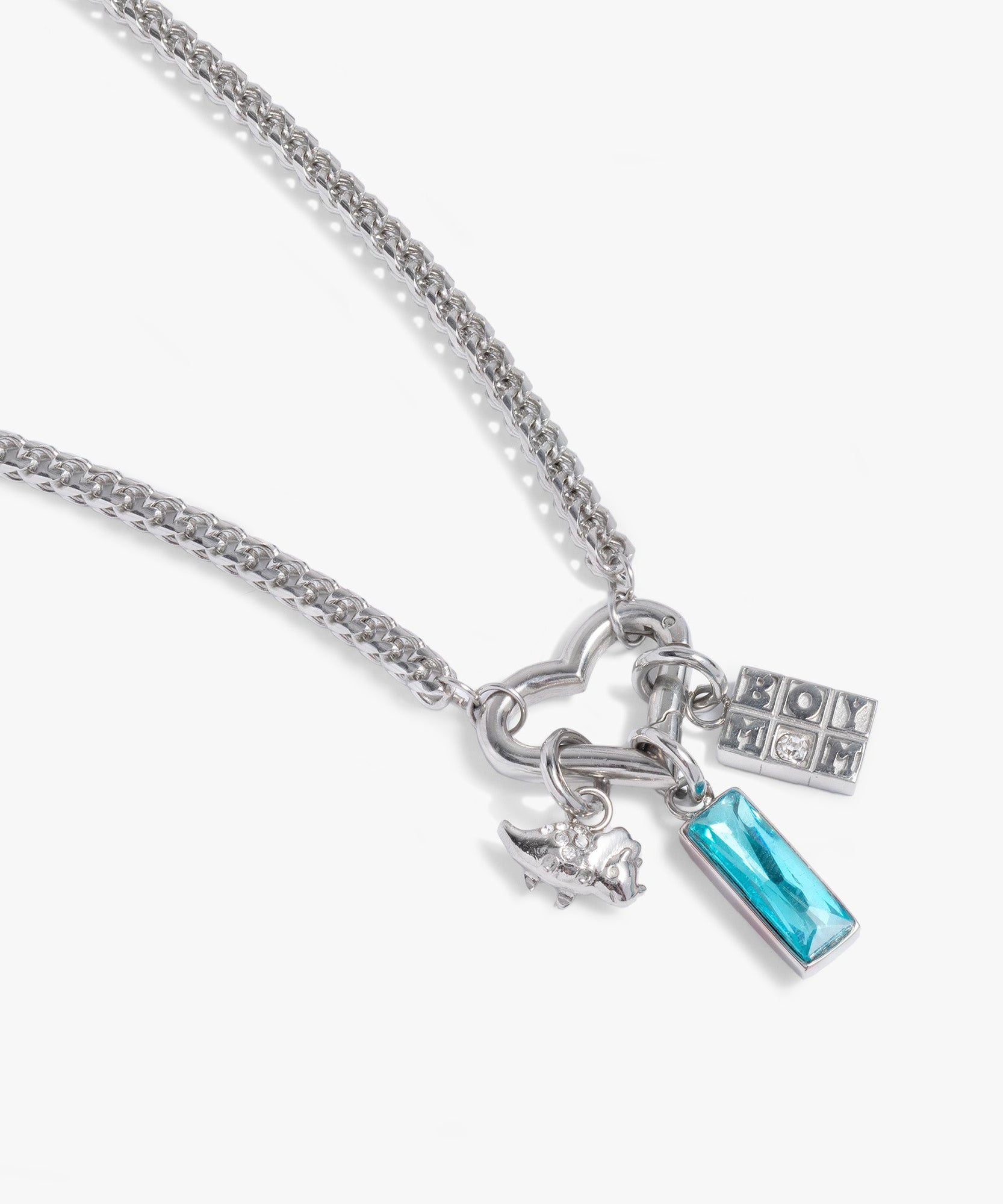 Boy Mom Interchangeable Charm Necklace