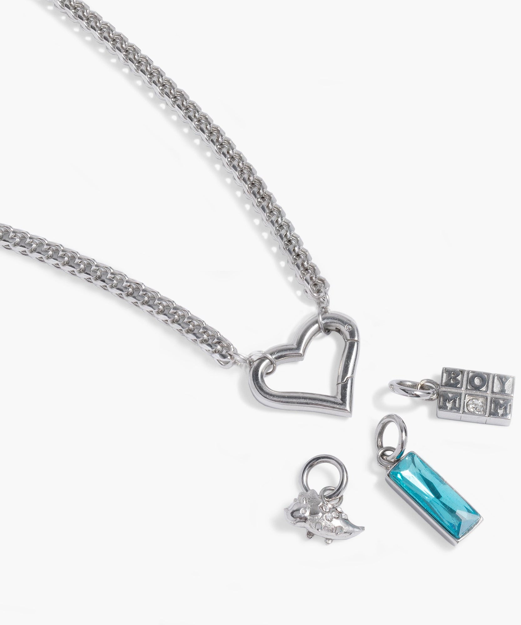 Boy Mom Interchangeable Charm Necklace