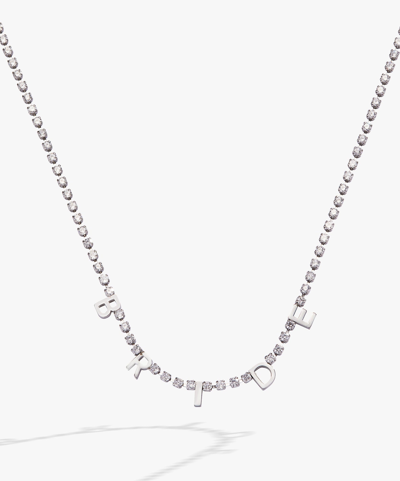 “Bride” Crystal Tennis Necklace