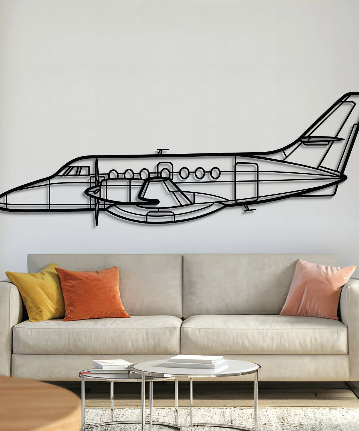 Jetstream 32 Metallflugzeug Wandkunst - NCP0332
