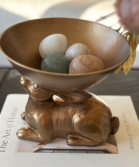 Goldhase mit Schale | Brillante Tafelaufsatz-Kollektion