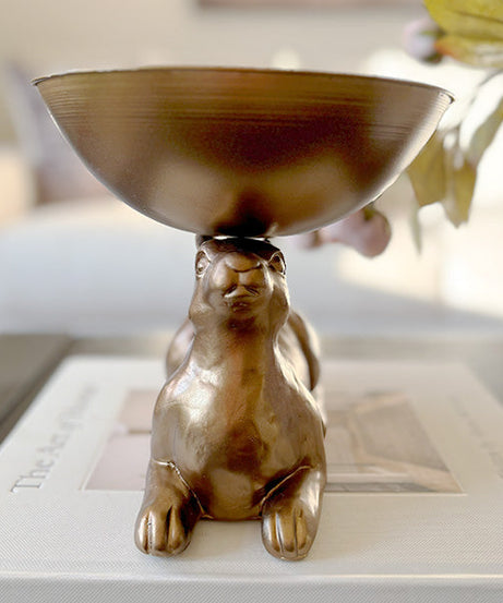 Goldhase mit Schale | Brillante Tafelaufsatz-Kollektion