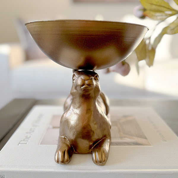 Goldhase mit Schale | Brillante Tafelaufsatz-Kollektion