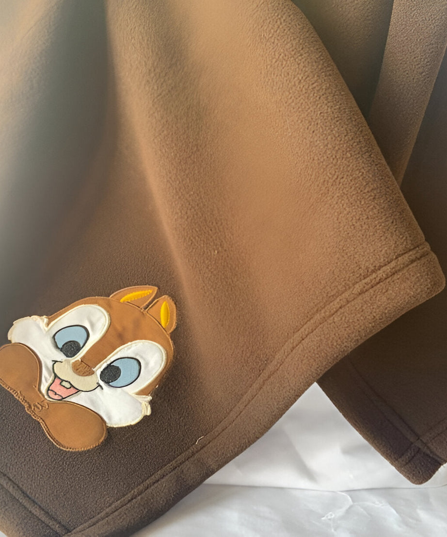 Bunny Chocolate Brown Knitted Cotton Baby Blanket