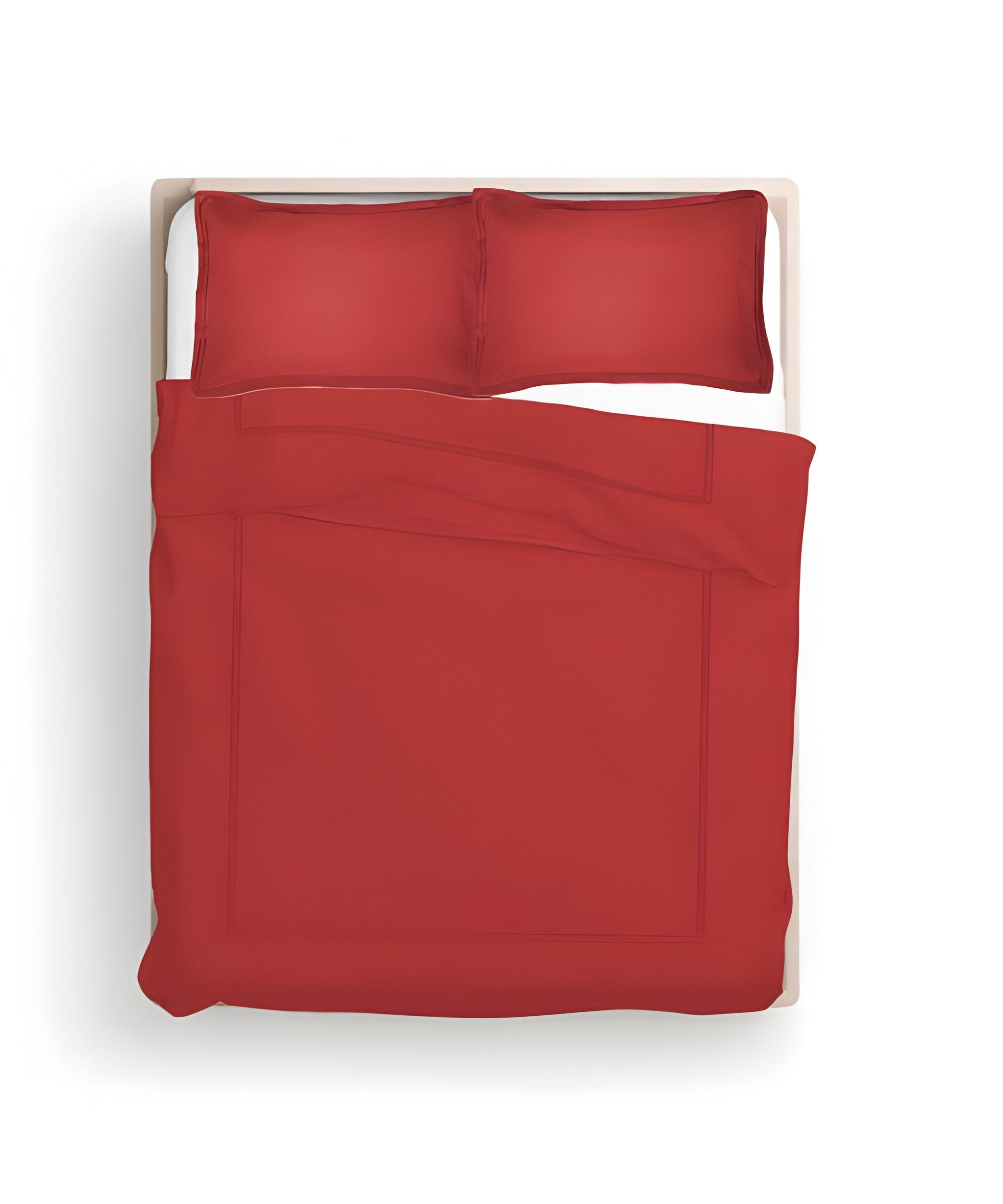 400TC Cotton Luxurious Double Embroidery Sateen Solid Duvet Cover Set
