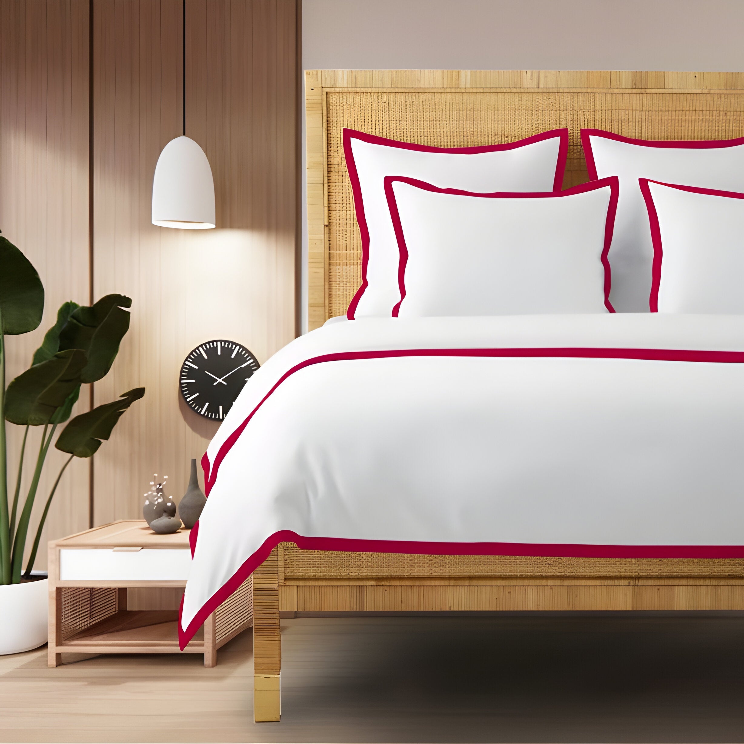 400TC Cotton Sateen Edge Border Frame Duvet Cover set