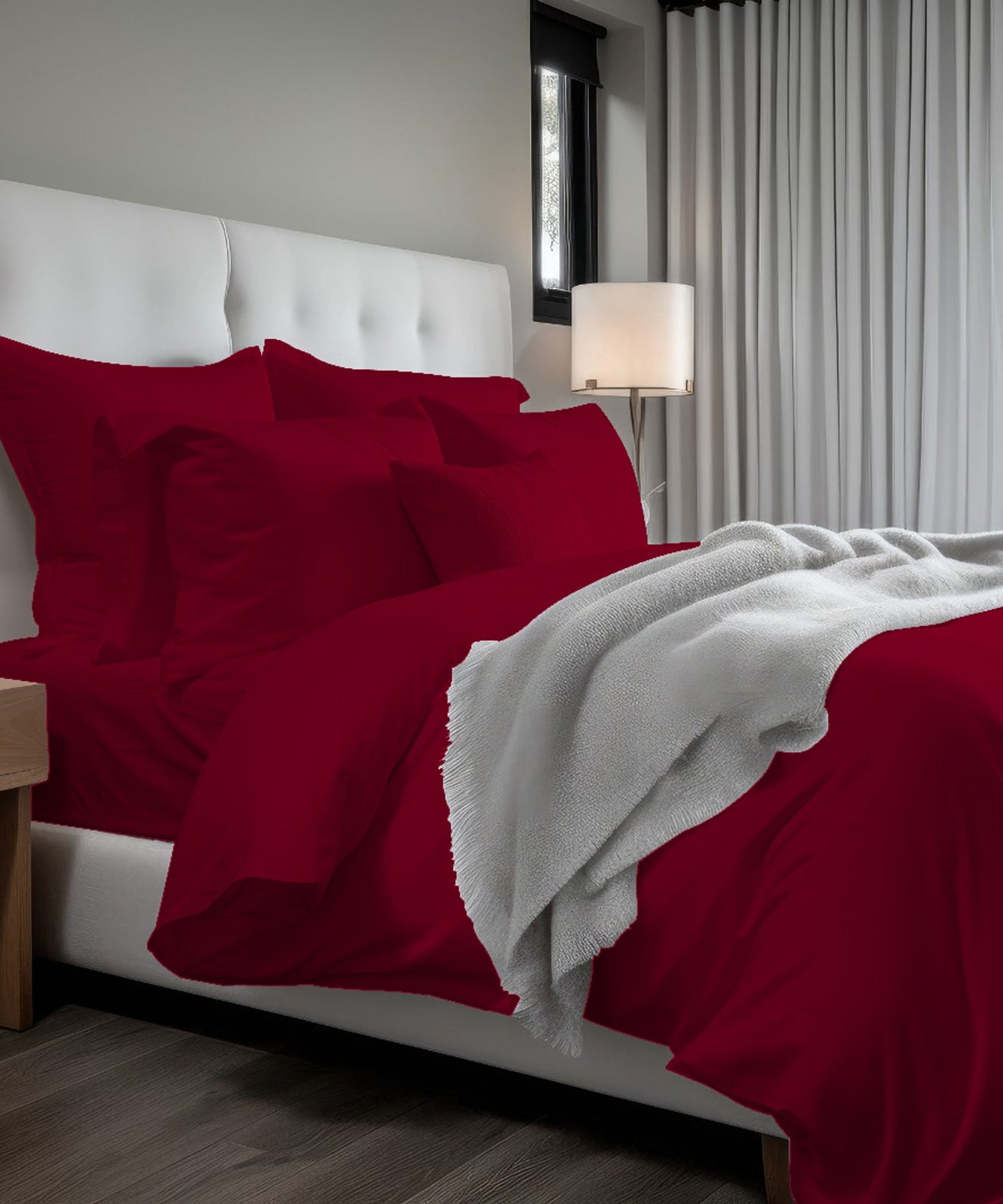 400TC Cotton Sateen Solid Duvet Cover Set