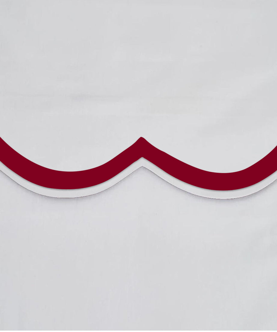 400TC Applique Scalloped Embroidery Cotton Duvet Cover Set
