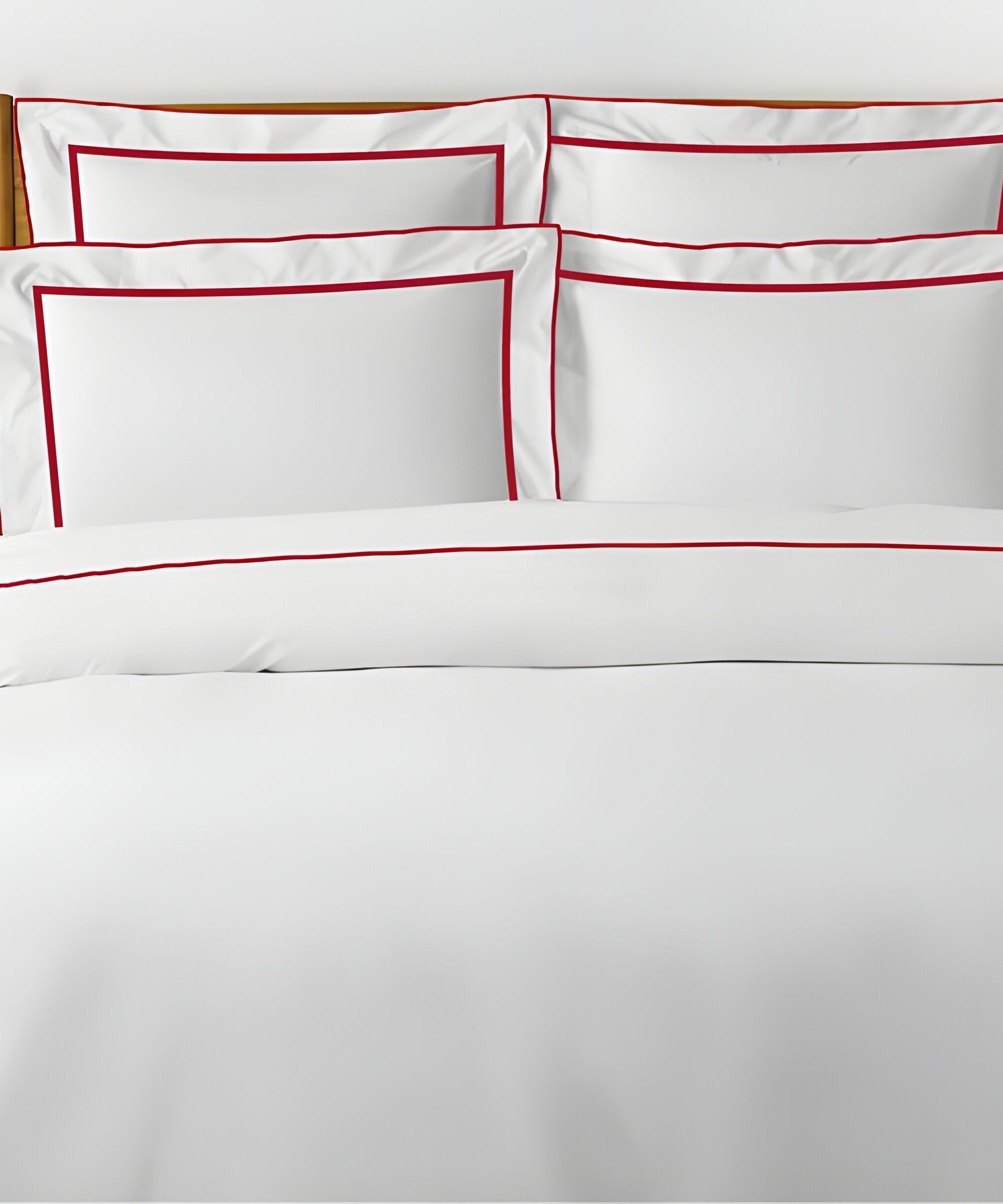 400TC Embroidery & Border Cotton Sateen Solid Duvet Cover Set