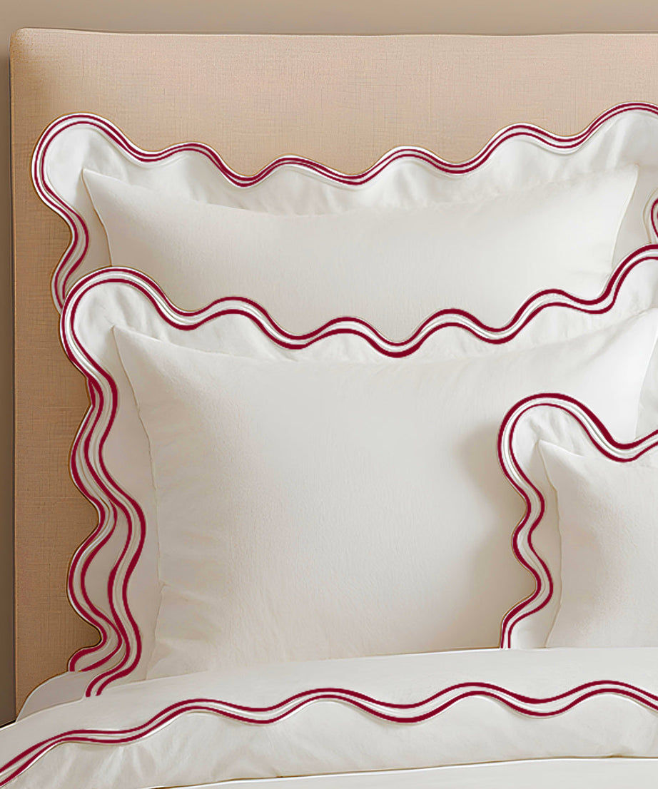 400TC Cotton Sateen Luxurious Double Scalloped Duvet Cover Set