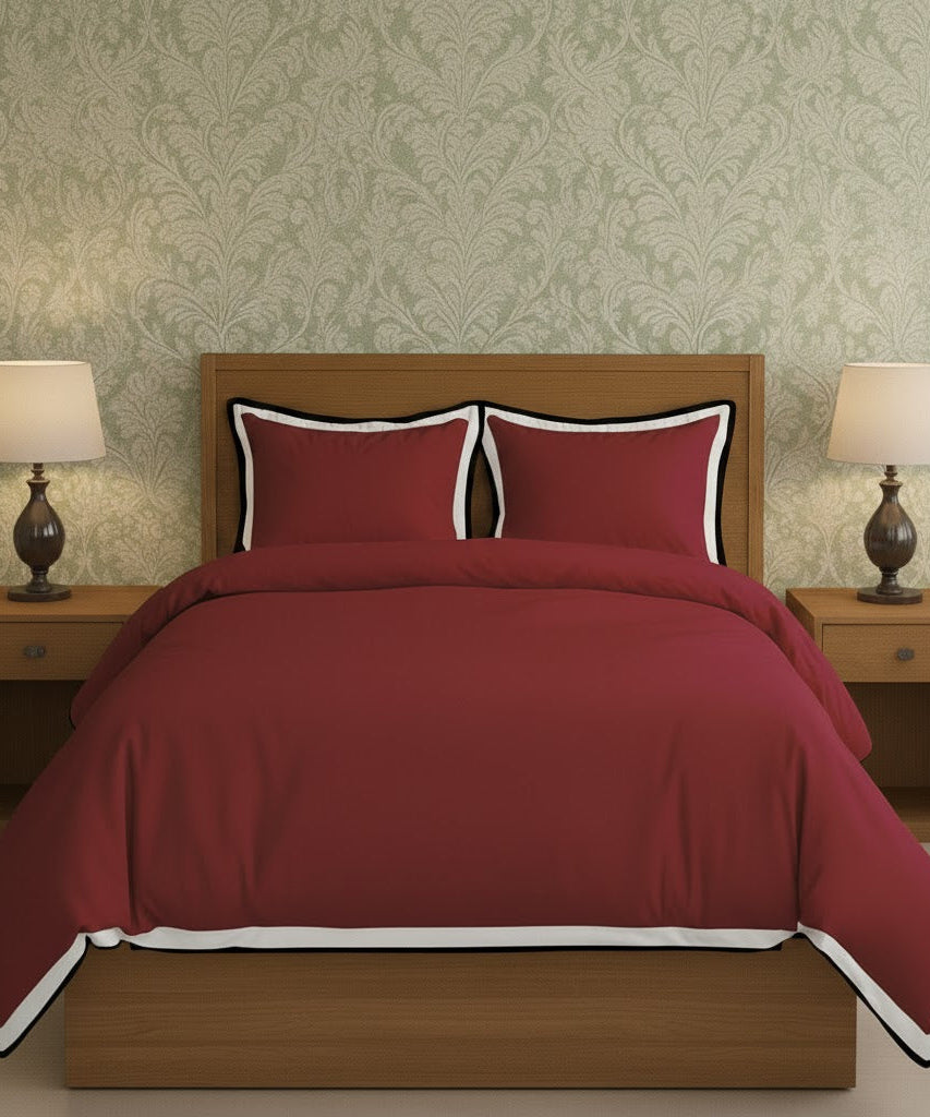 Black & White Border Frame Duvet Cover Set