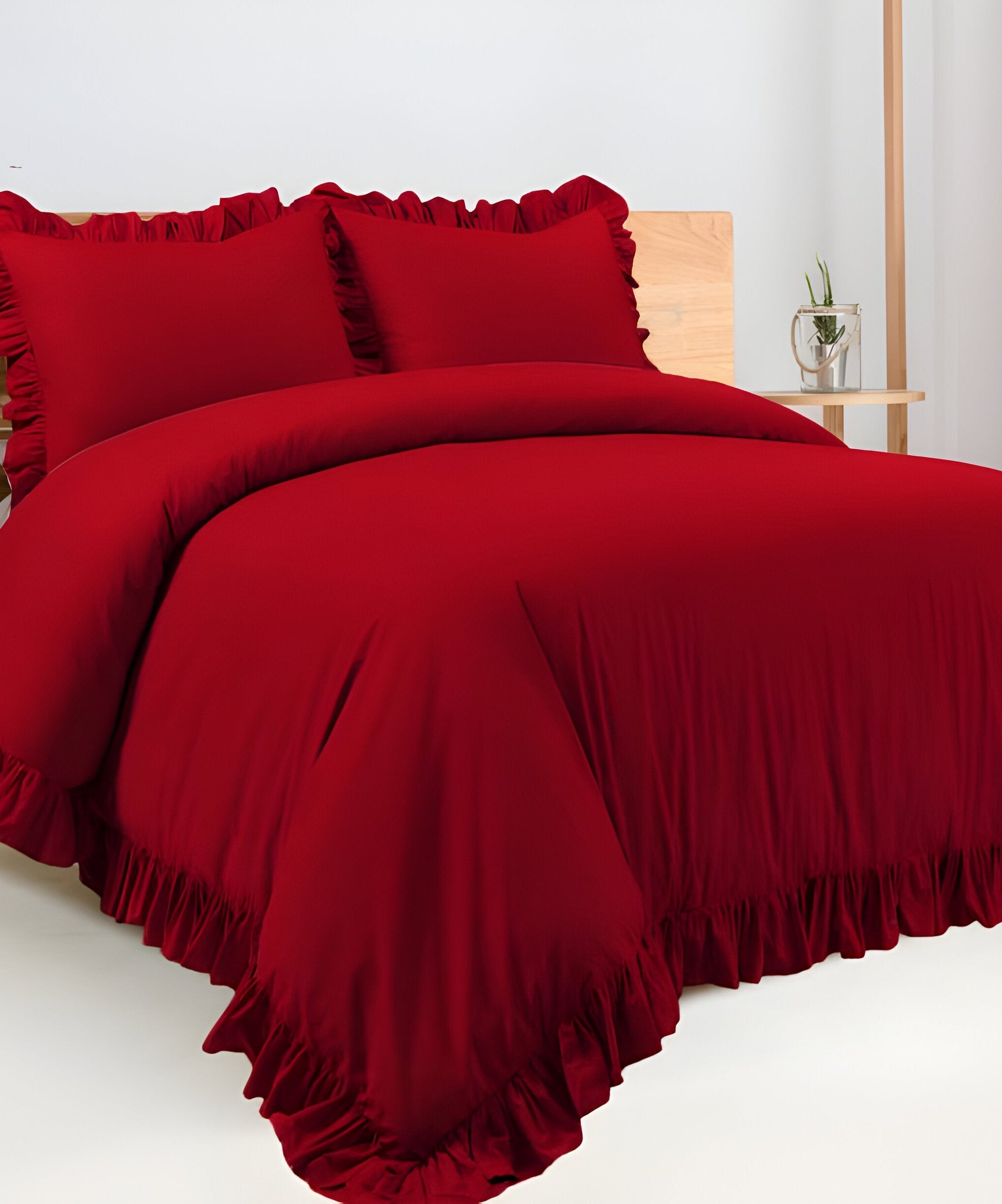 400TC Cotton Sateen Ruffle Duvet Cover Set