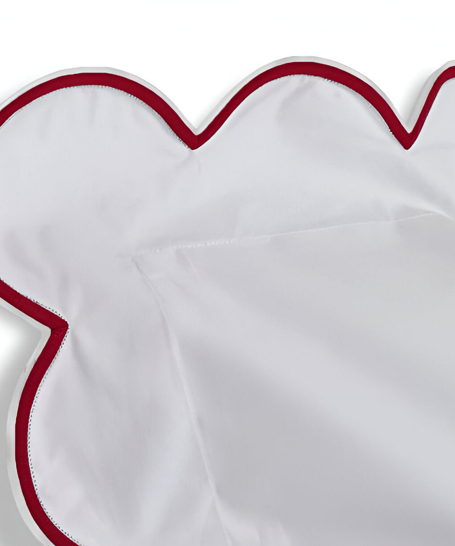 400TC Cotton Scallop Embroidery Sateen Solid Duvet Cover Set