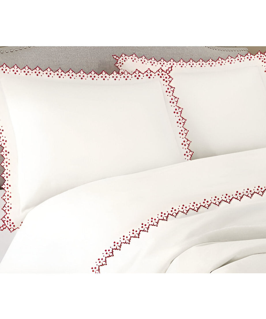 Elegant Flower Embroidered Duvet Cover Set
