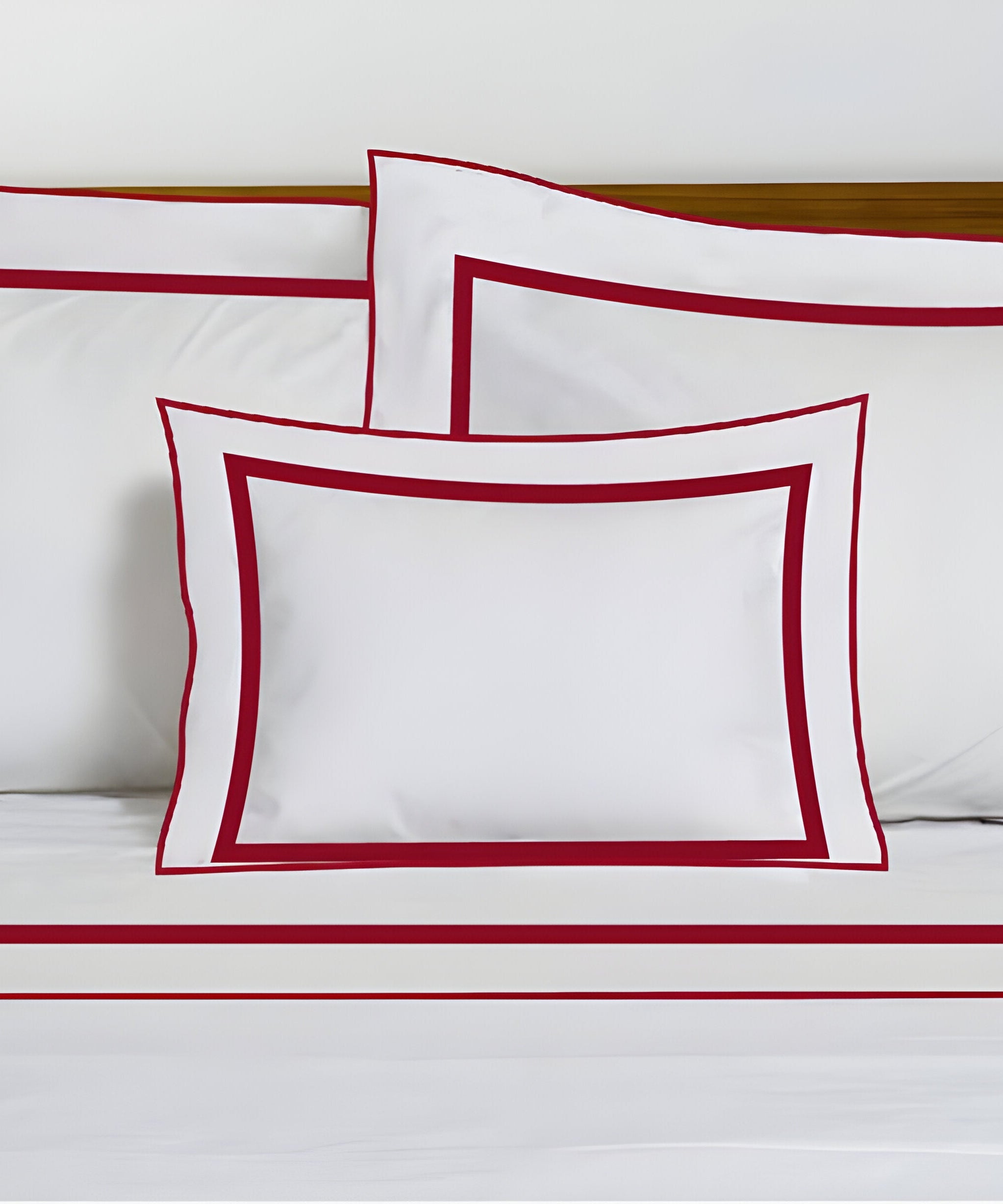 400TC Embroidery & Border Cotton Sateen Solid Duvet Cover Set