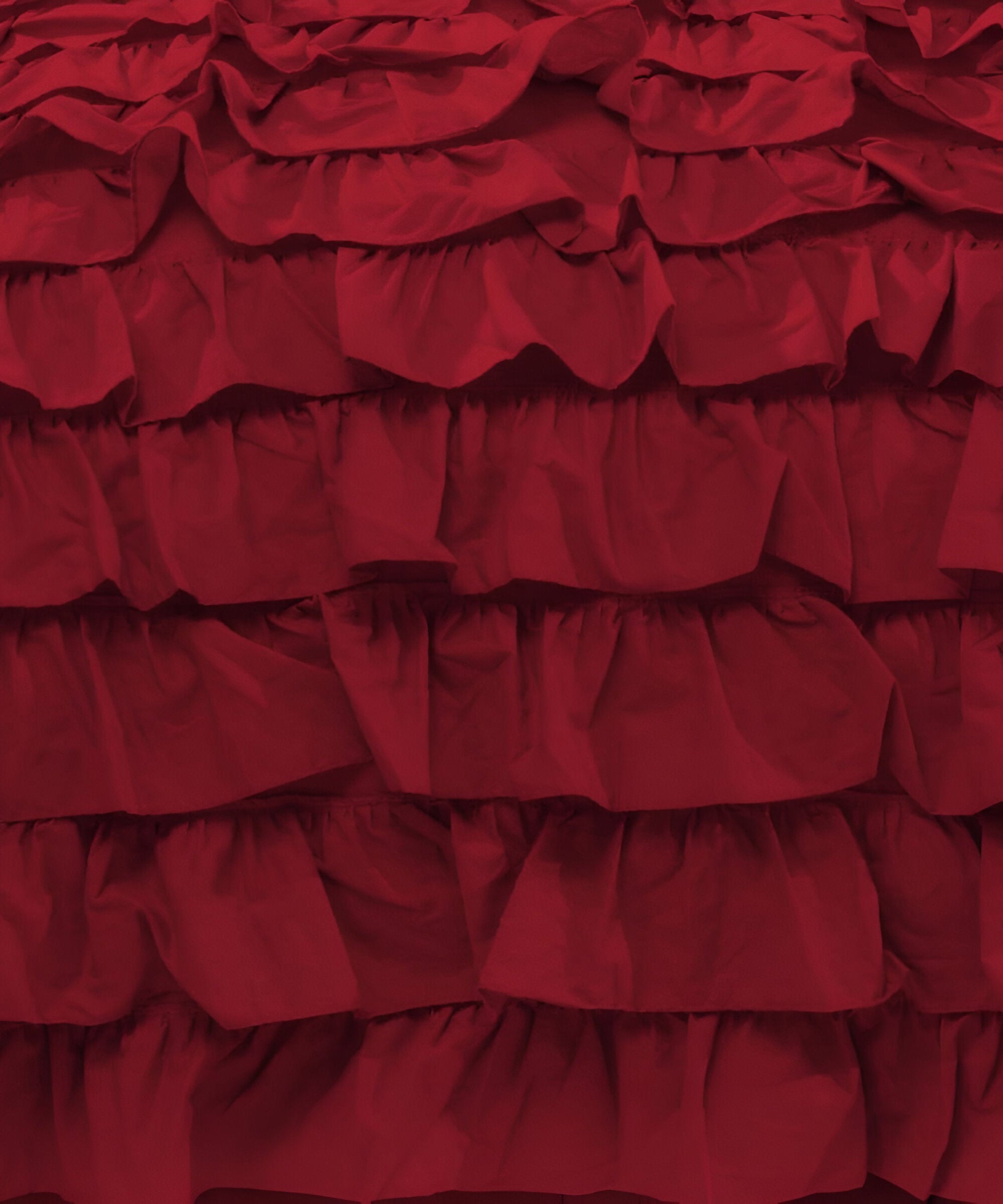 400TC Sateen Solid Cotton Waterfall Ruffle Duvet Cover Set