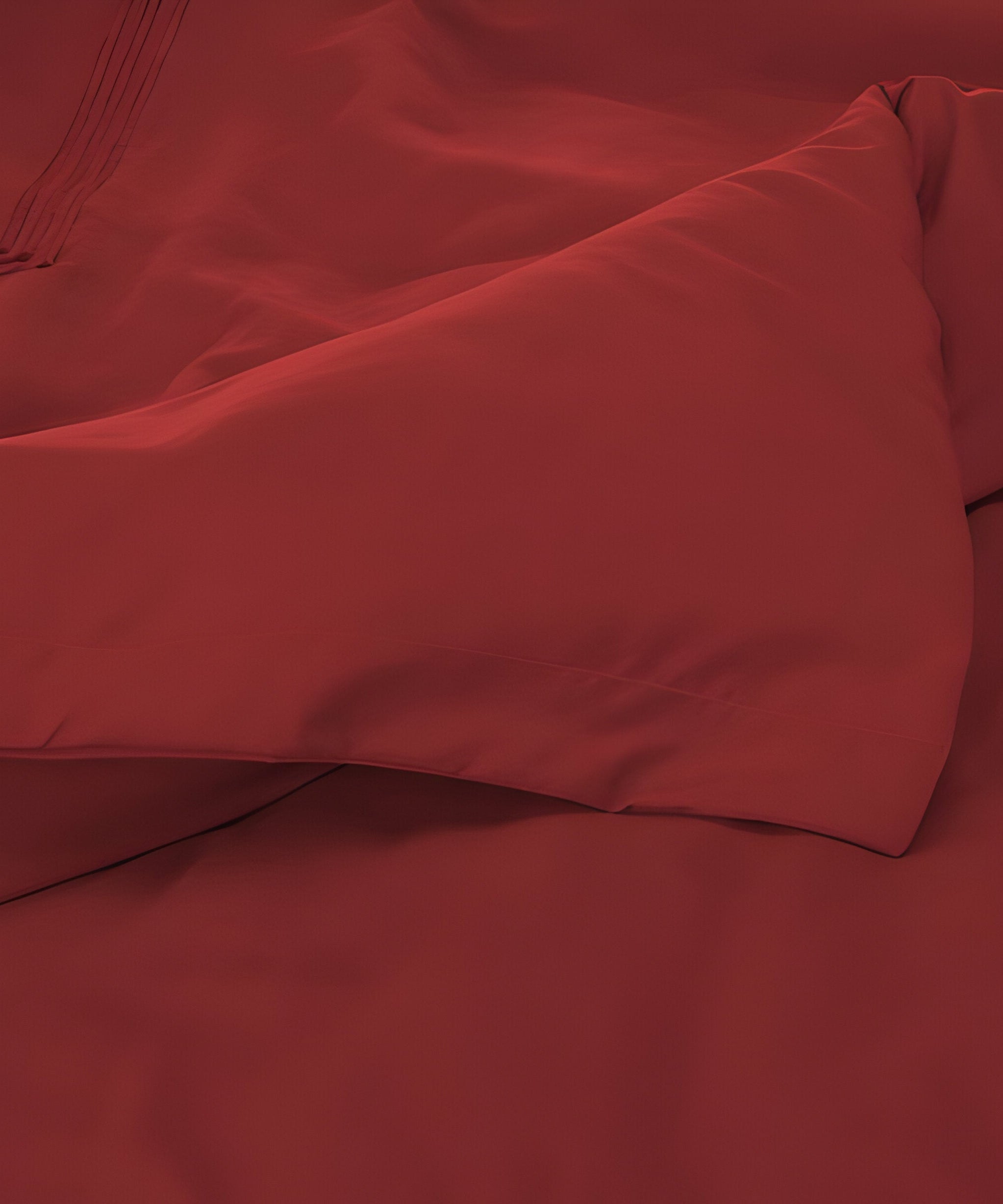 400TC Cotton Luxurious Triple Embroidery Sateen Solid Duvet Cover Set