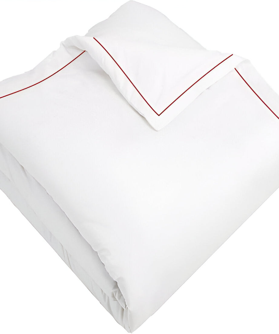 400TC Cotton Single Edge Embroidery Sateen Solid Duvet Cover Set