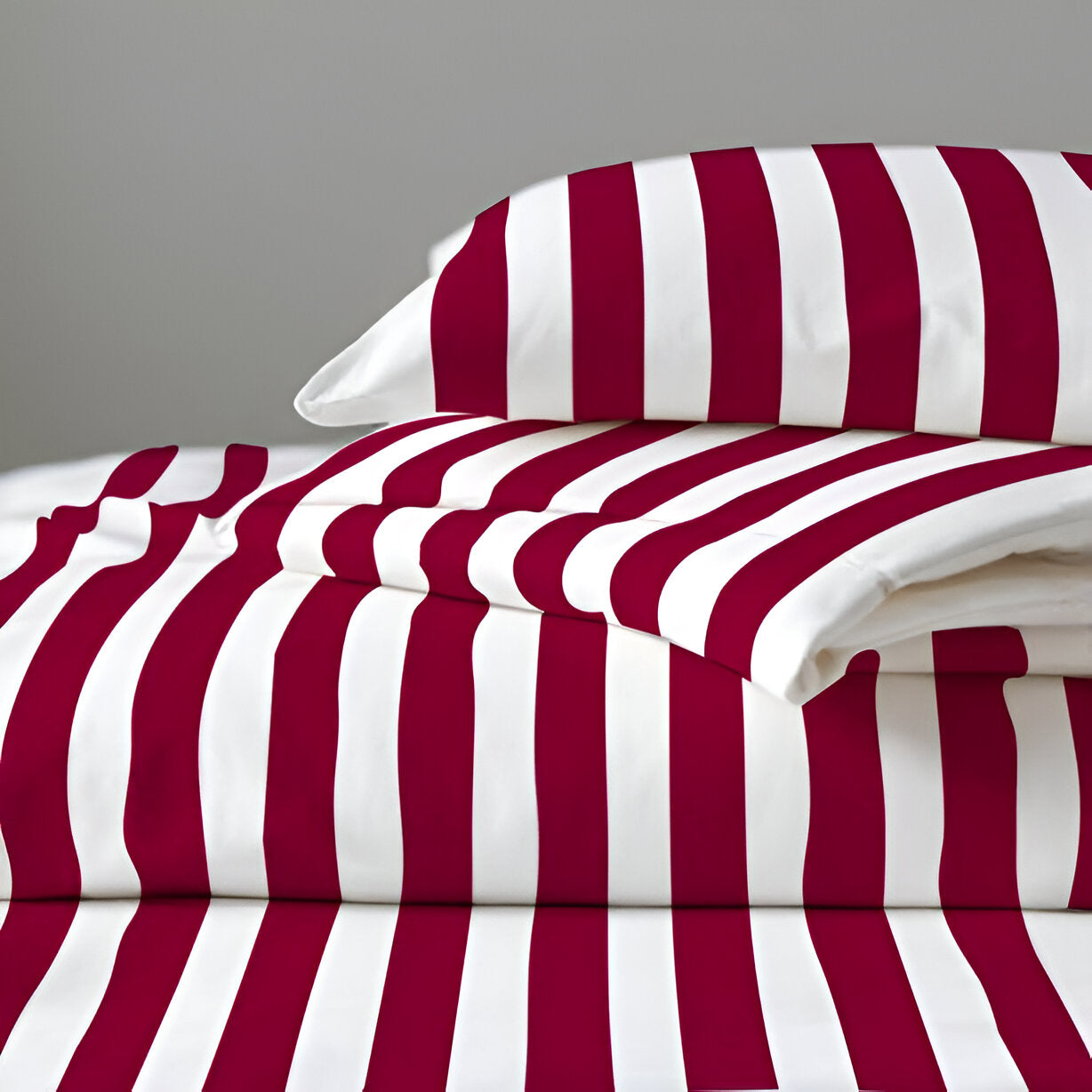 400TC Stripe Border Frame Cotton Sateen Duvet Cover Set