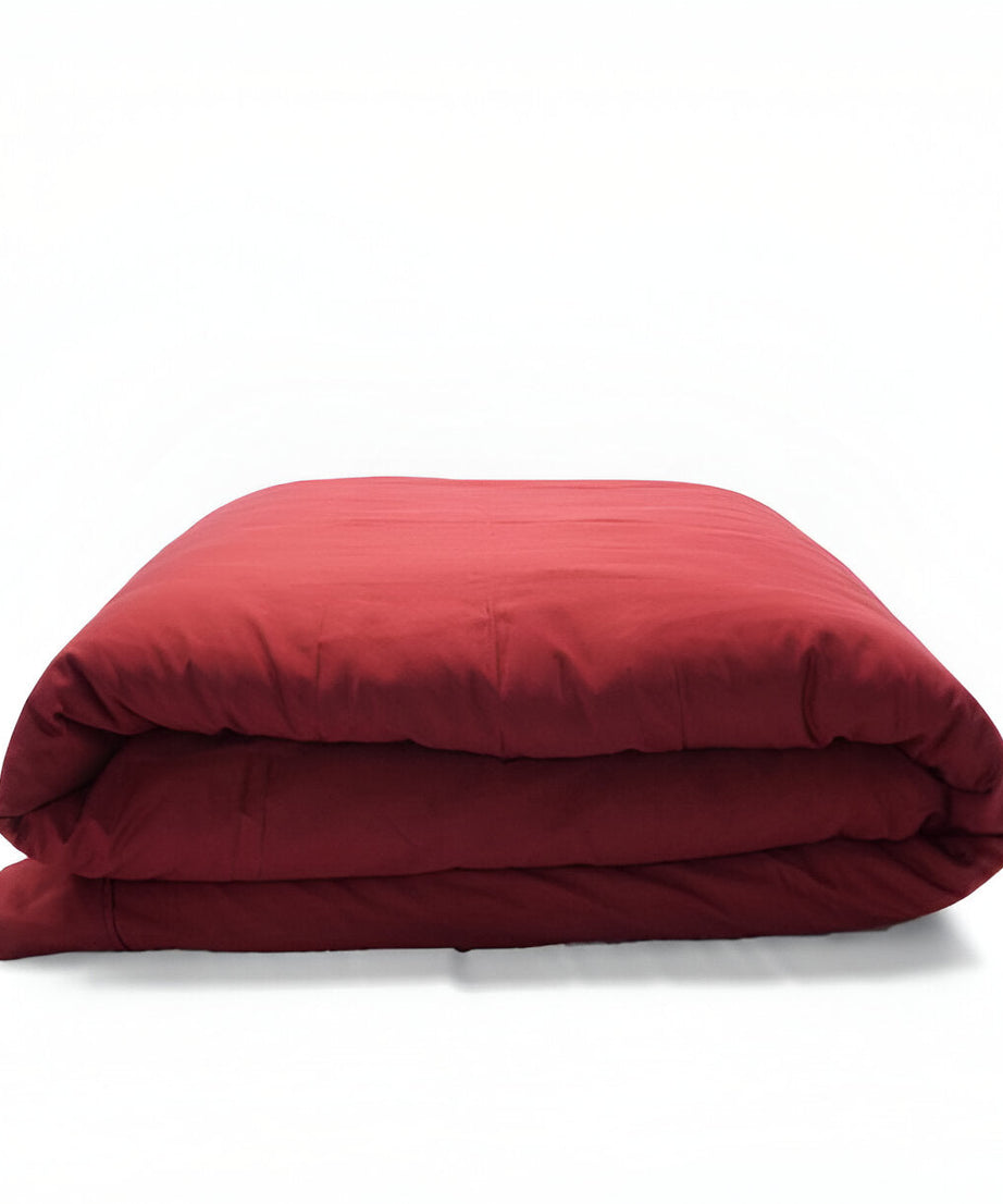 400TC Sateen Solid Cotton Round Duvet Cover Set
