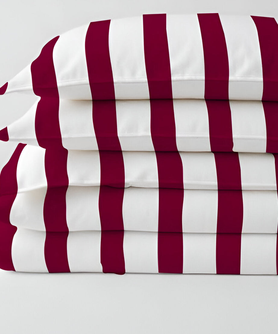 400TC Stripe Border Frame Cotton Sateen Duvet Cover Set